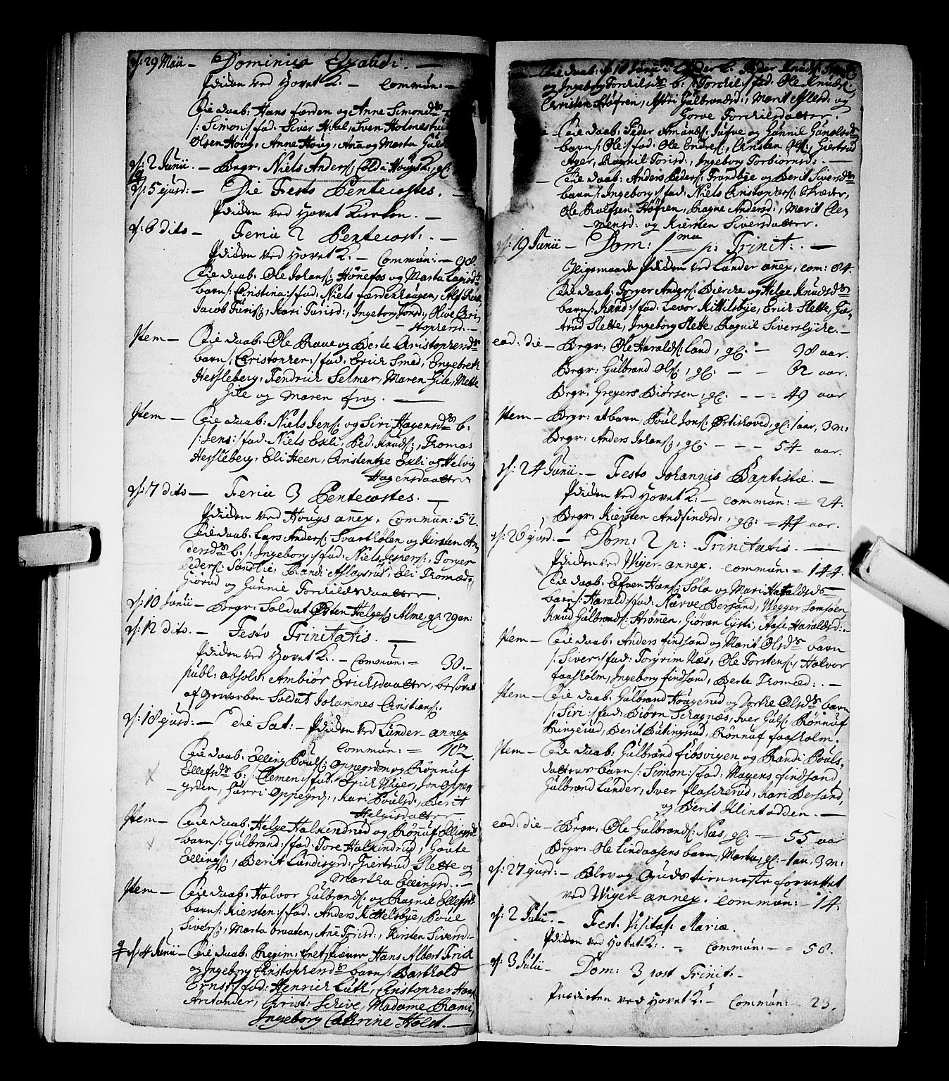 Norderhov kirkebøker, AV/SAKO-A-237/F/Fa/L0002b: Parish register (official) no. 2B, 1726-1739, p. 342-343