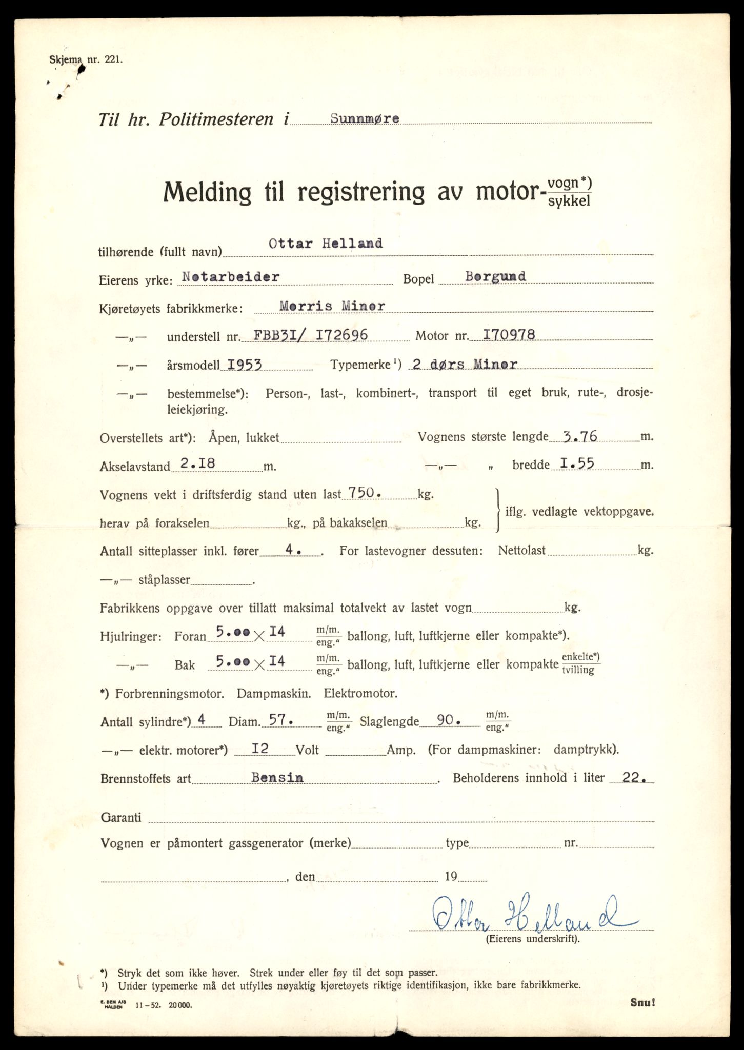 Møre og Romsdal vegkontor - Ålesund trafikkstasjon, AV/SAT-A-4099/F/Fe/L0043: Registreringskort for kjøretøy T 14080 - T 14204, 1927-1998, p. 1493