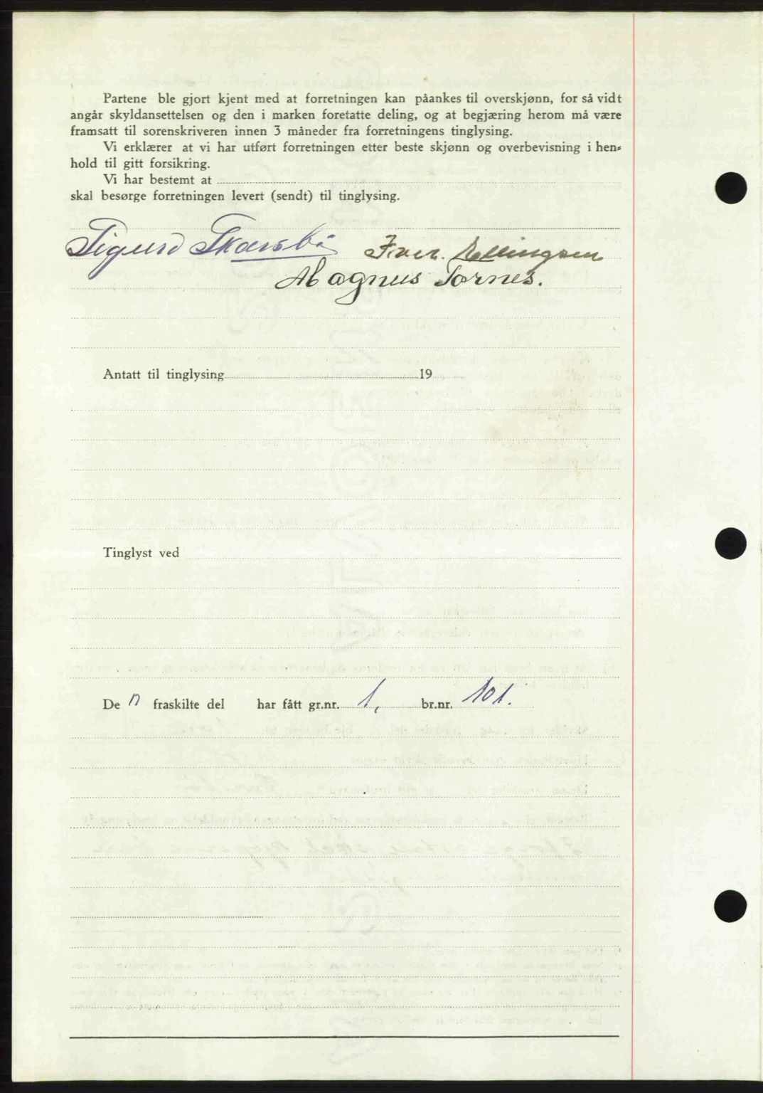 Romsdal sorenskriveri, AV/SAT-A-4149/1/2/2C: Mortgage book no. A30, 1949-1949, Diary no: : 1710/1949