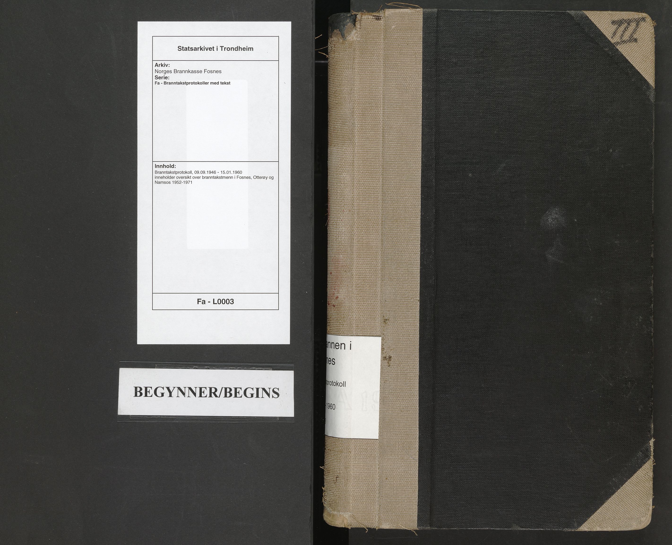 Norges Brannkasse Fosnes, SAT/A-5595/Fa/L0003: Branntakstprotokoll, 1946-1960