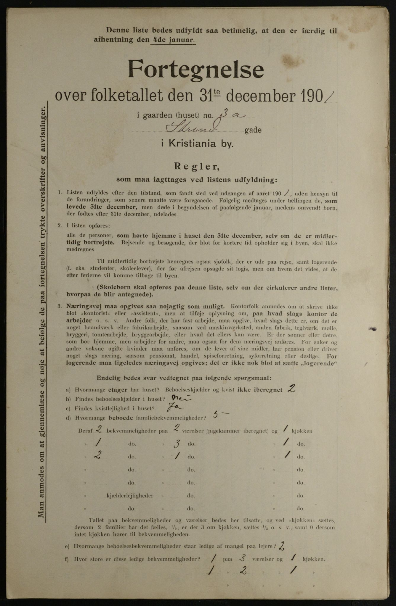 OBA, Municipal Census 1901 for Kristiania, 1901, p. 15957