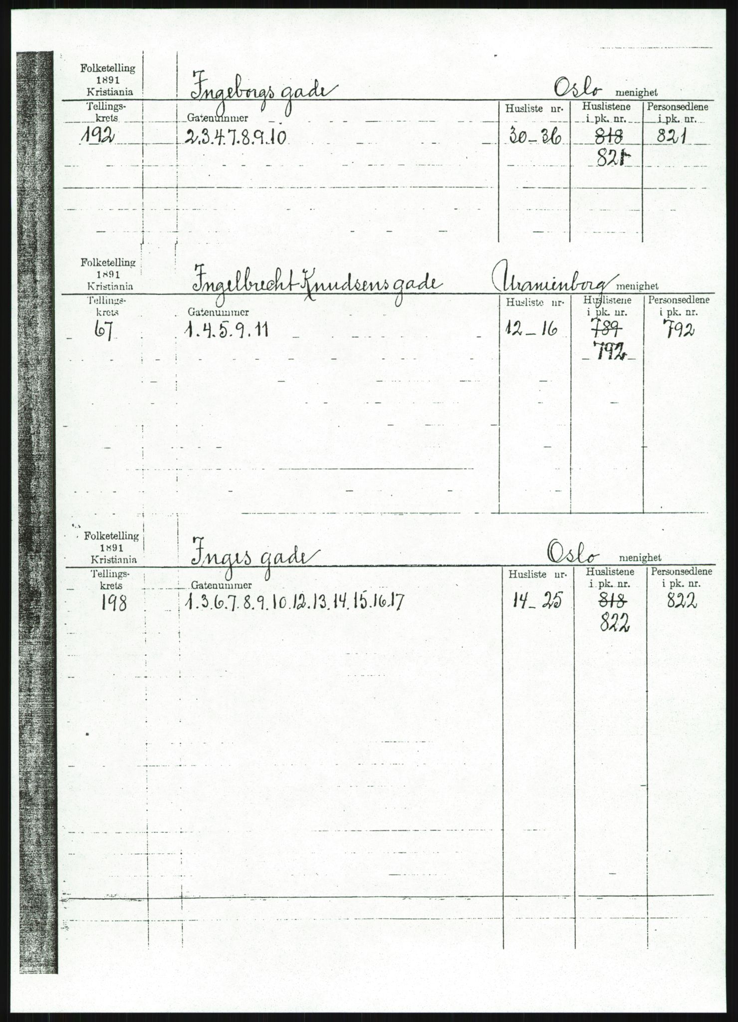 RA, 1891 census for 0301 Kristiania, 1891, p. 51