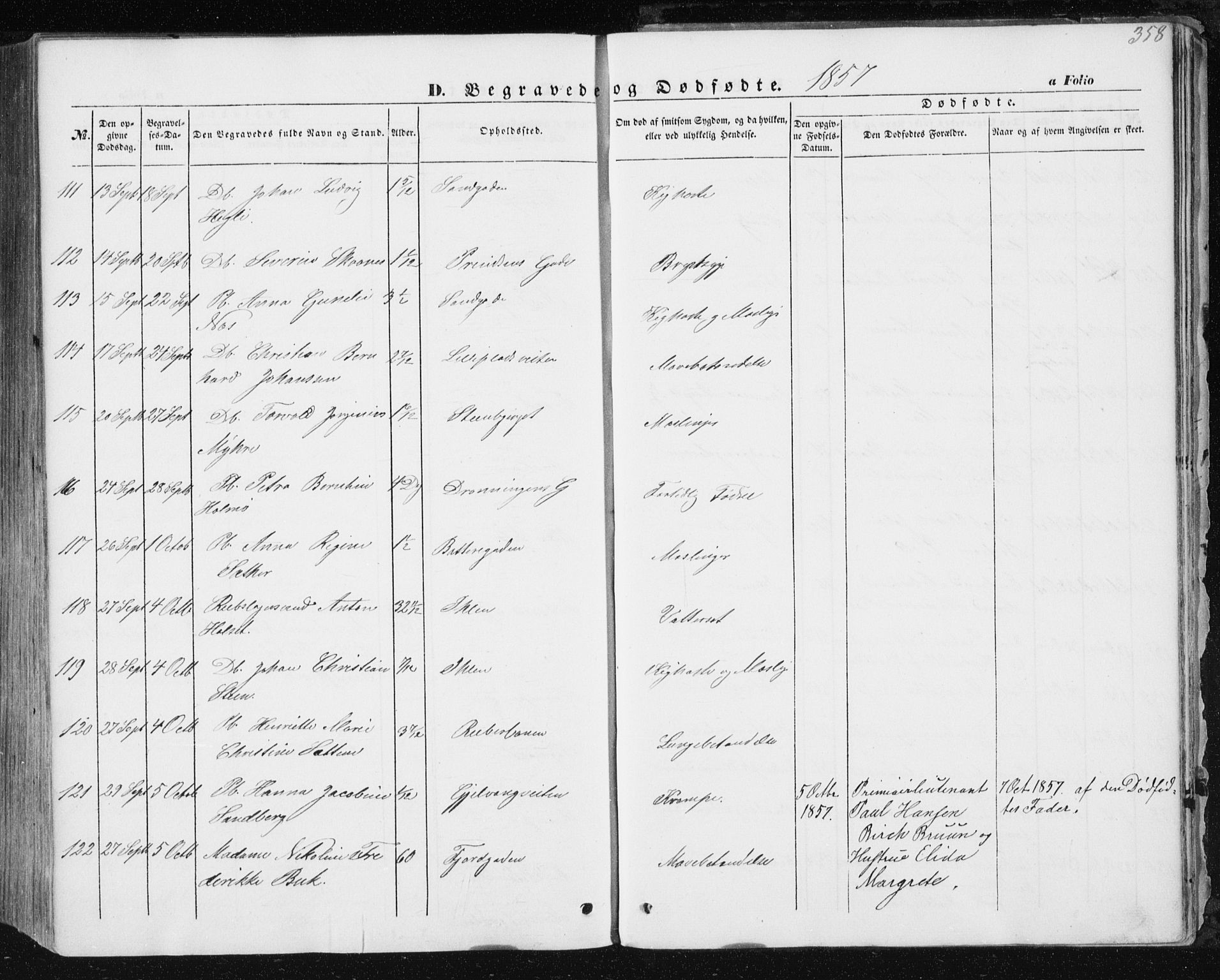 Ministerialprotokoller, klokkerbøker og fødselsregistre - Sør-Trøndelag, AV/SAT-A-1456/602/L0112: Parish register (official) no. 602A10, 1848-1859, p. 358