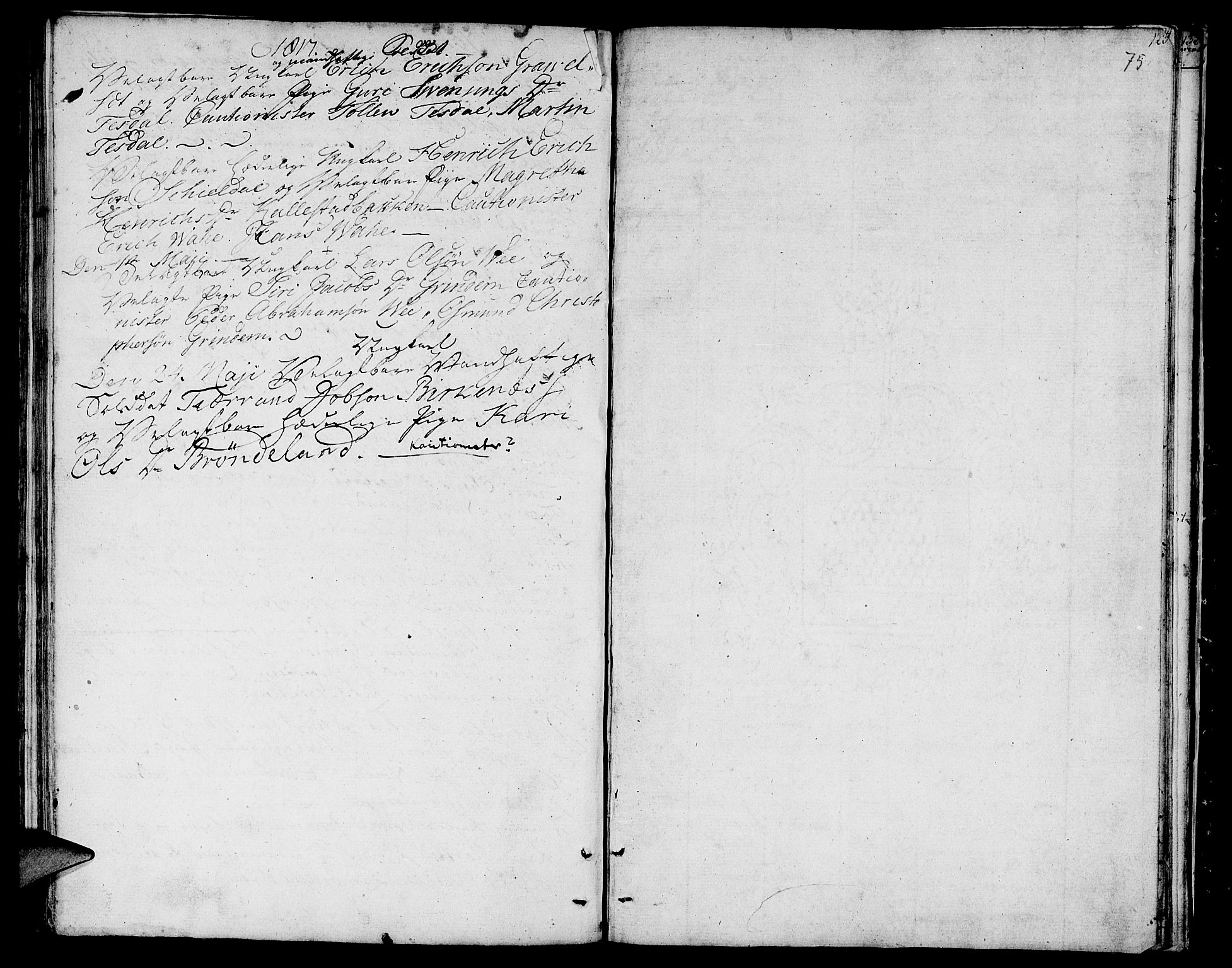 Etne sokneprestembete, AV/SAB-A-75001/H/Haa: Parish register (official) no. A 5, 1808-1817, p. 75