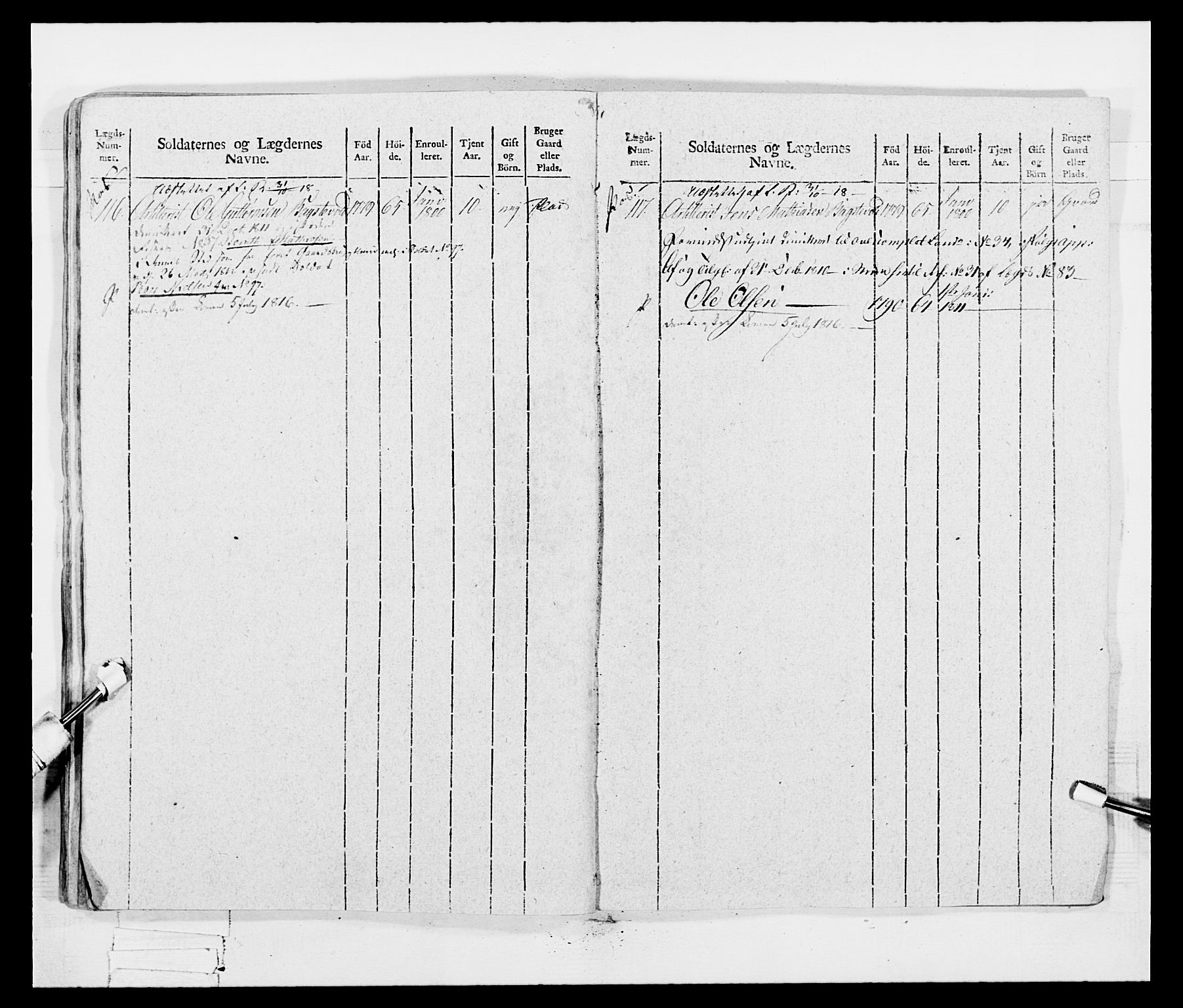 Generalitets- og kommissariatskollegiet, Det kongelige norske kommissariatskollegium, AV/RA-EA-5420/E/Eh/L0047: 2. Akershusiske nasjonale infanteriregiment, 1791-1810, p. 495