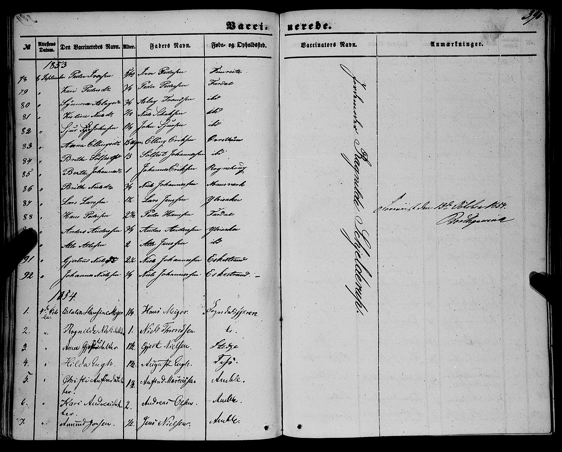 Sogndal sokneprestembete, AV/SAB-A-81301/H/Haa/Haaa/L0012II: Parish register (official) no. A 12II, 1847-1877, p. 390