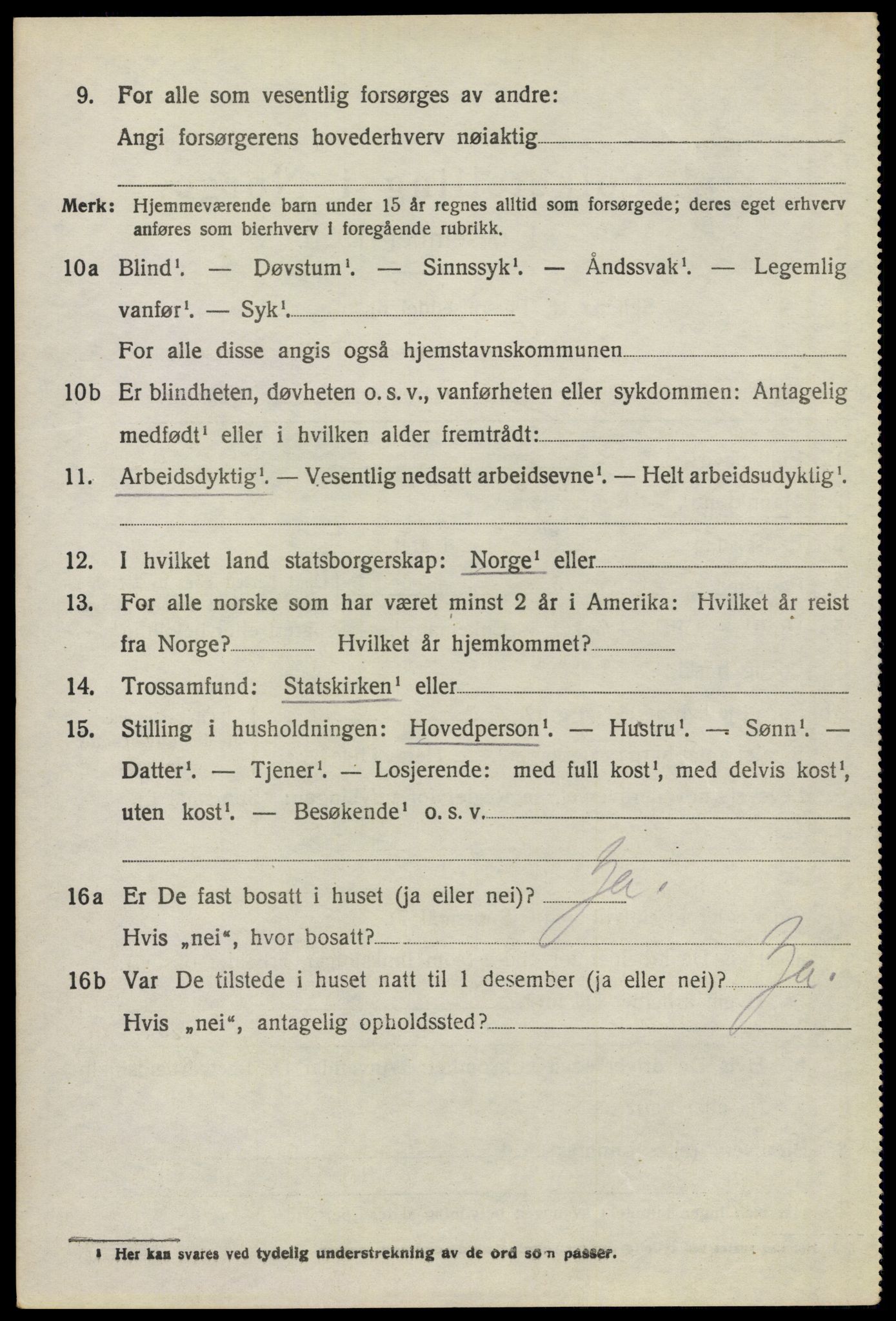 SAO, 1920 census for Asker, 1920, p. 8823