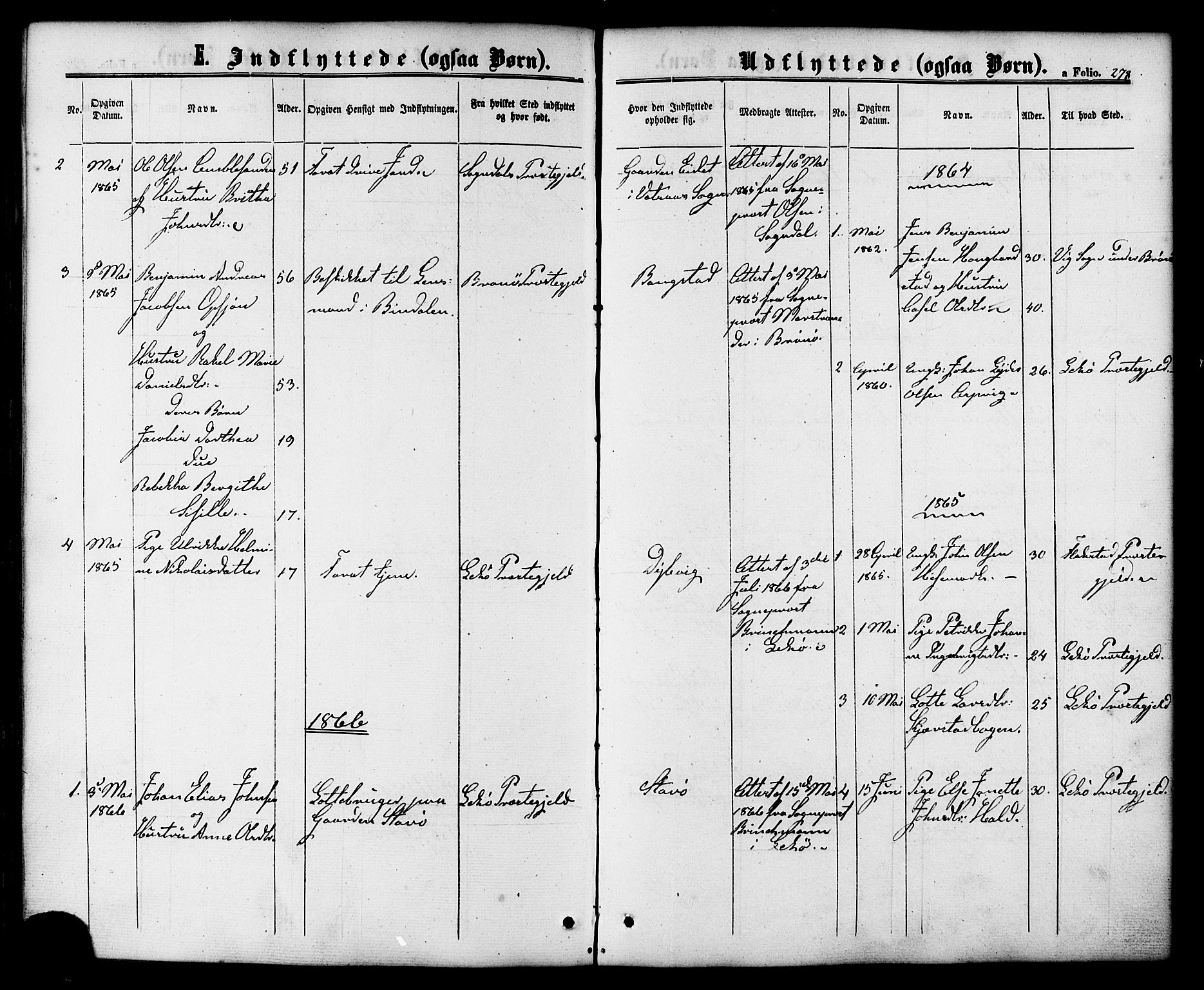 Ministerialprotokoller, klokkerbøker og fødselsregistre - Nordland, SAT/A-1459/810/L0146: Parish register (official) no. 810A08 /1, 1862-1874, p. 278