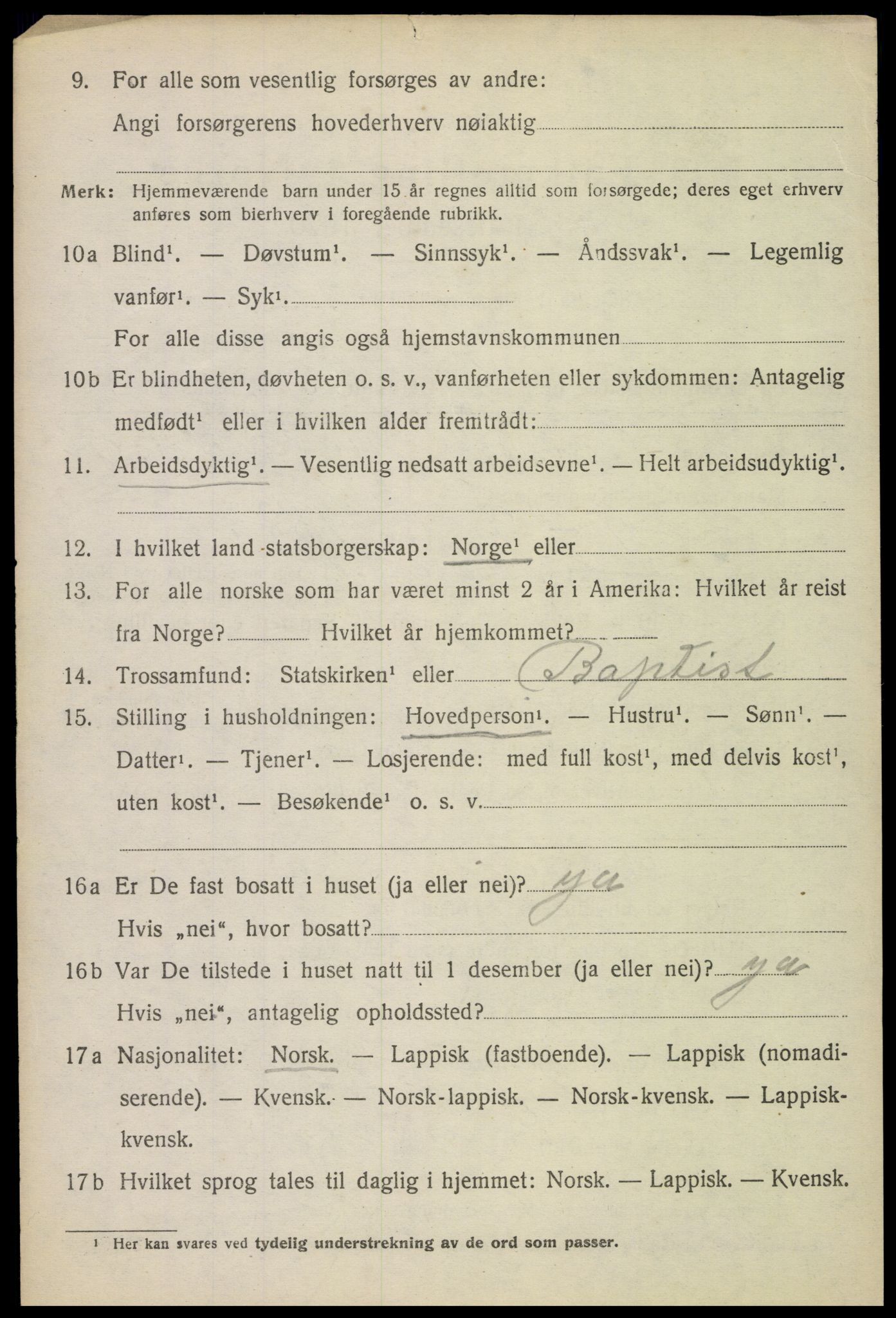 SAT, 1920 census for Hadsel, 1920, p. 5255