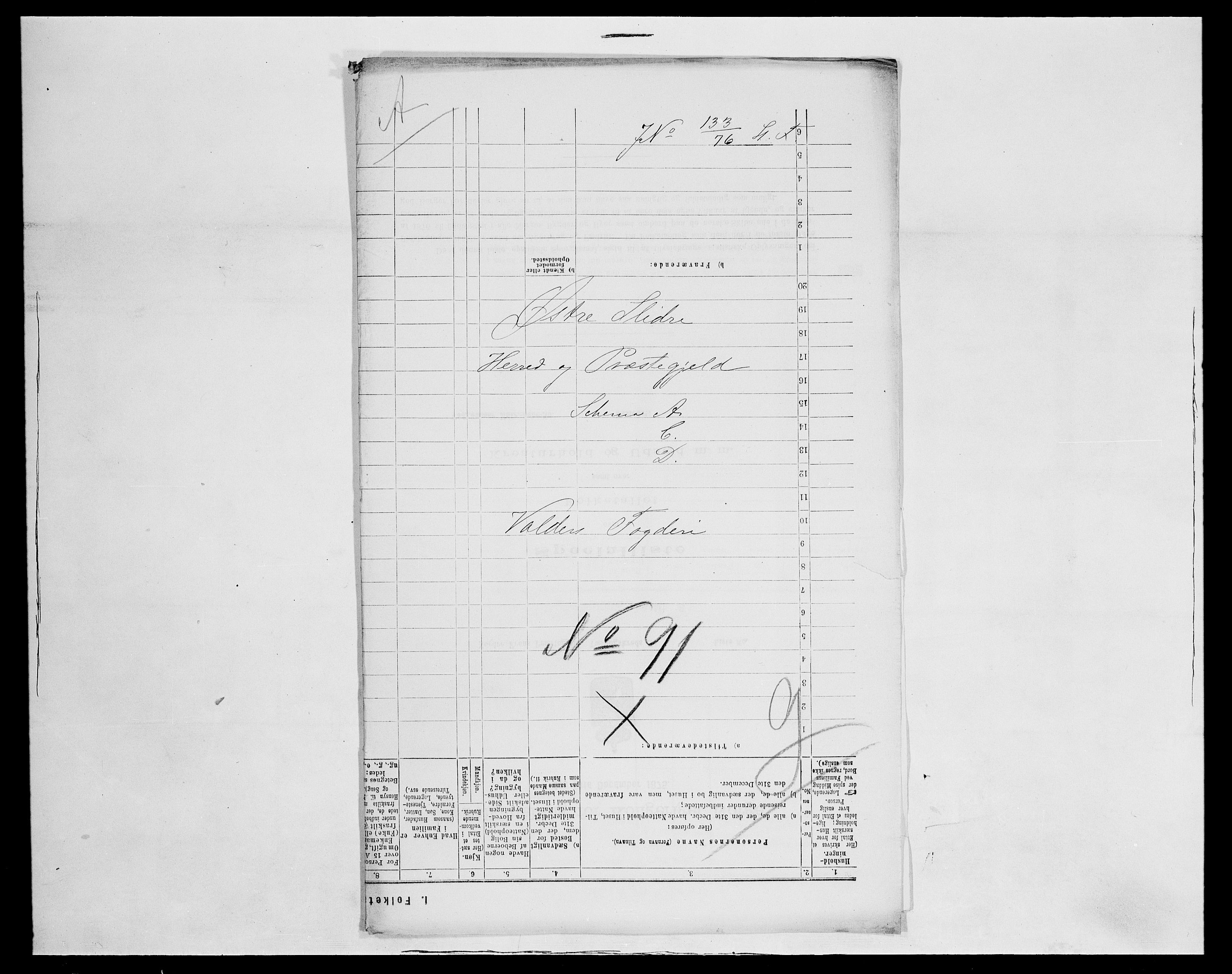 SAH, 1875 census for 0544P Øystre Slidre, 1875, p. 6