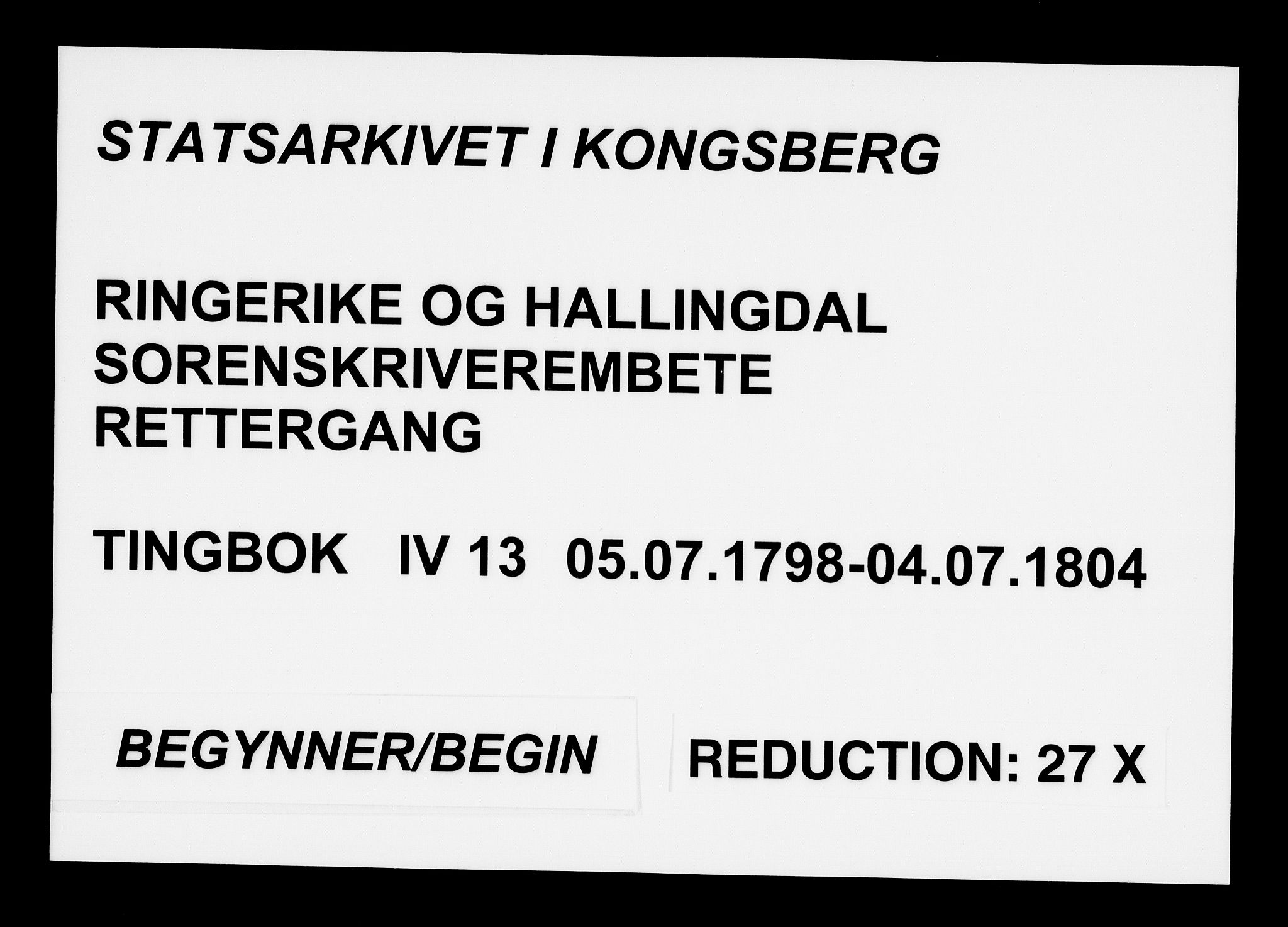 Ringerike og Hallingdal sorenskriveri, AV/SAKO-A-81/F/Fa/Fad/L0013: Tingbok - Hallingdal, 1798-1804