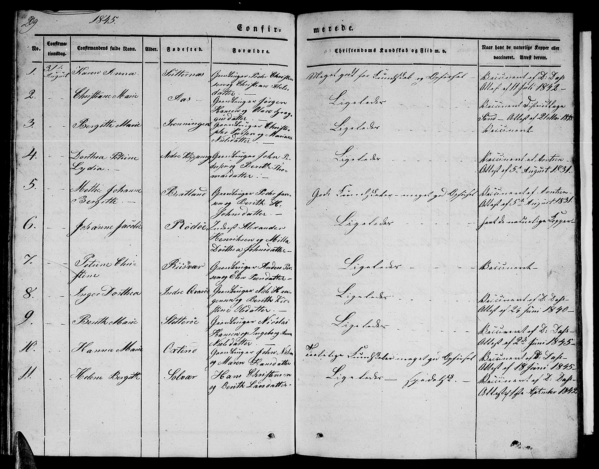 Ministerialprotokoller, klokkerbøker og fødselsregistre - Nordland, AV/SAT-A-1459/839/L0572: Parish register (copy) no. 839C02, 1841-1873, p. 209