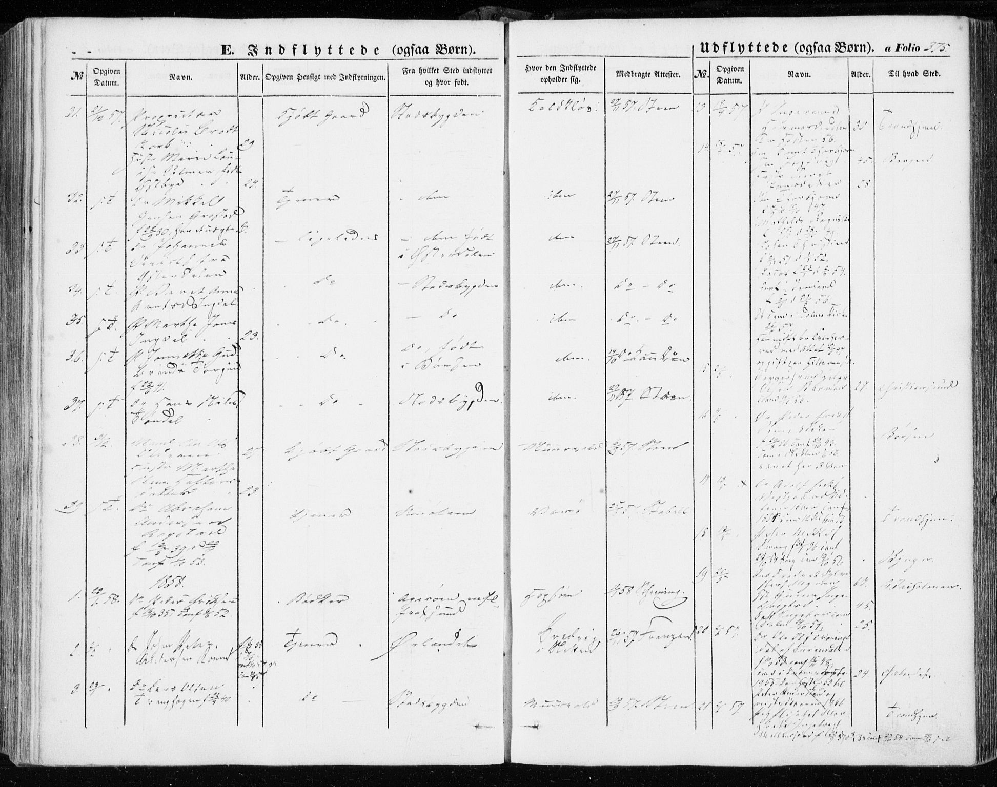 Ministerialprotokoller, klokkerbøker og fødselsregistre - Sør-Trøndelag, SAT/A-1456/634/L0530: Parish register (official) no. 634A06, 1852-1860, p. 375