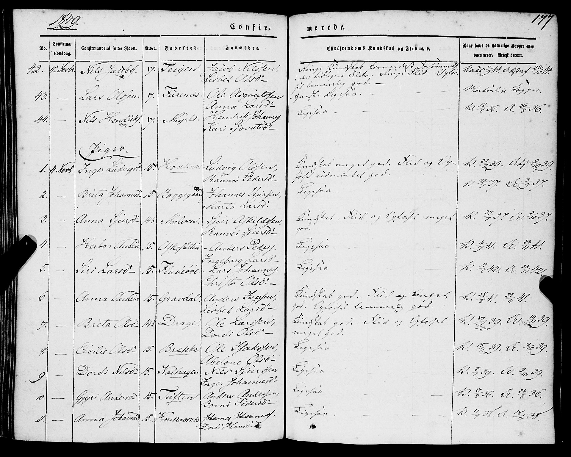 Strandebarm sokneprestembete, AV/SAB-A-78401/H/Haa: Parish register (official) no. A 7, 1844-1872, p. 177