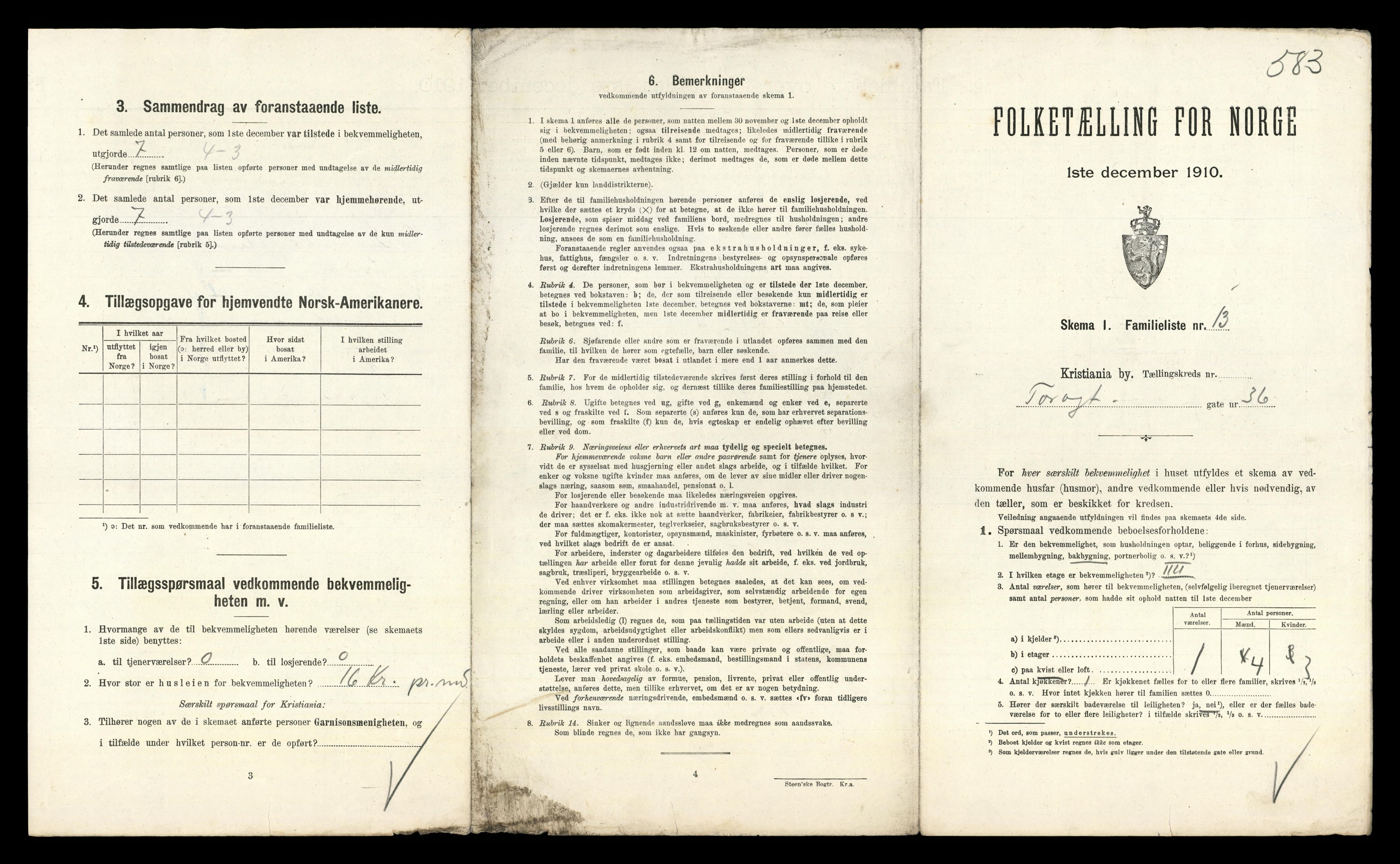 RA, 1910 census for Kristiania, 1910, p. 111097