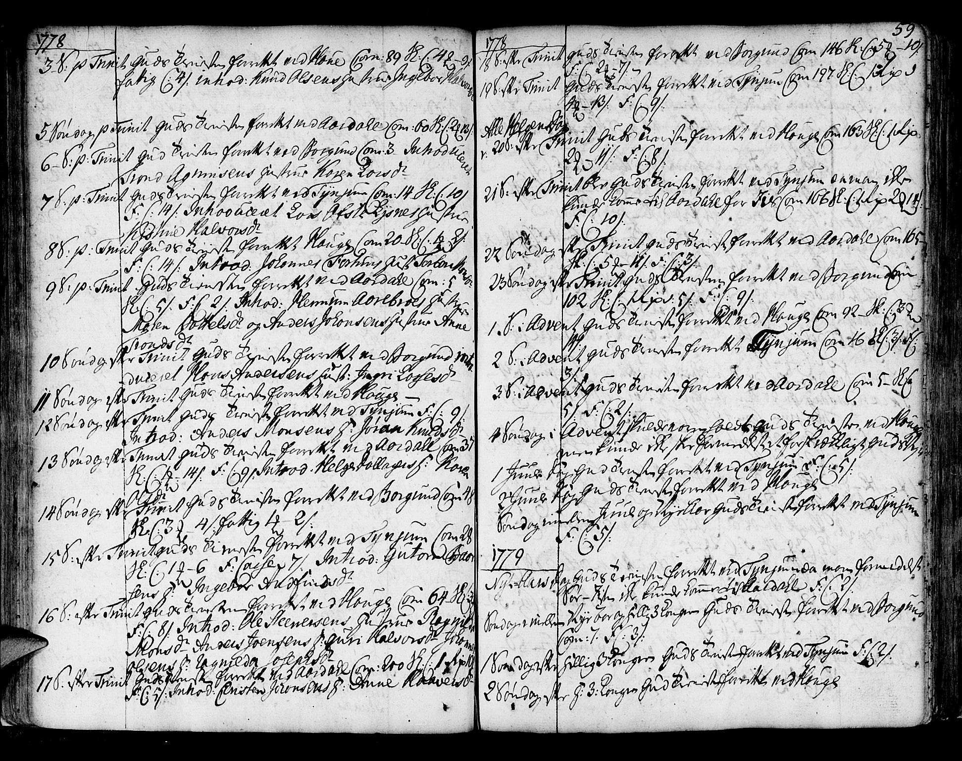 Lærdal sokneprestembete, AV/SAB-A-81201: Parish register (official) no. A 2, 1752-1782, p. 59