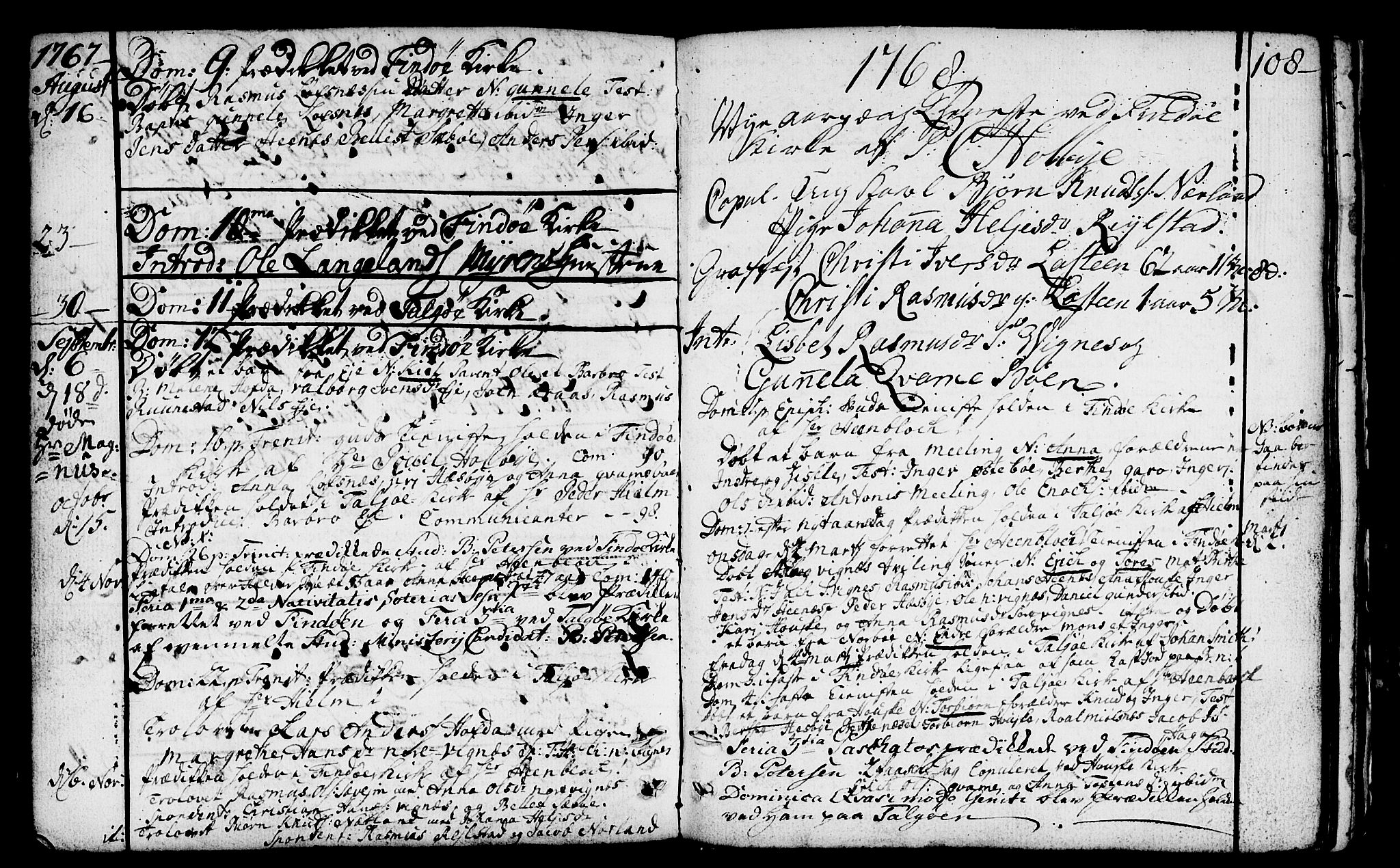 Finnøy sokneprestkontor, SAST/A-101825/H/Ha/Haa/L0004: Parish register (official) no. A 4, 1746-1772, p. 108