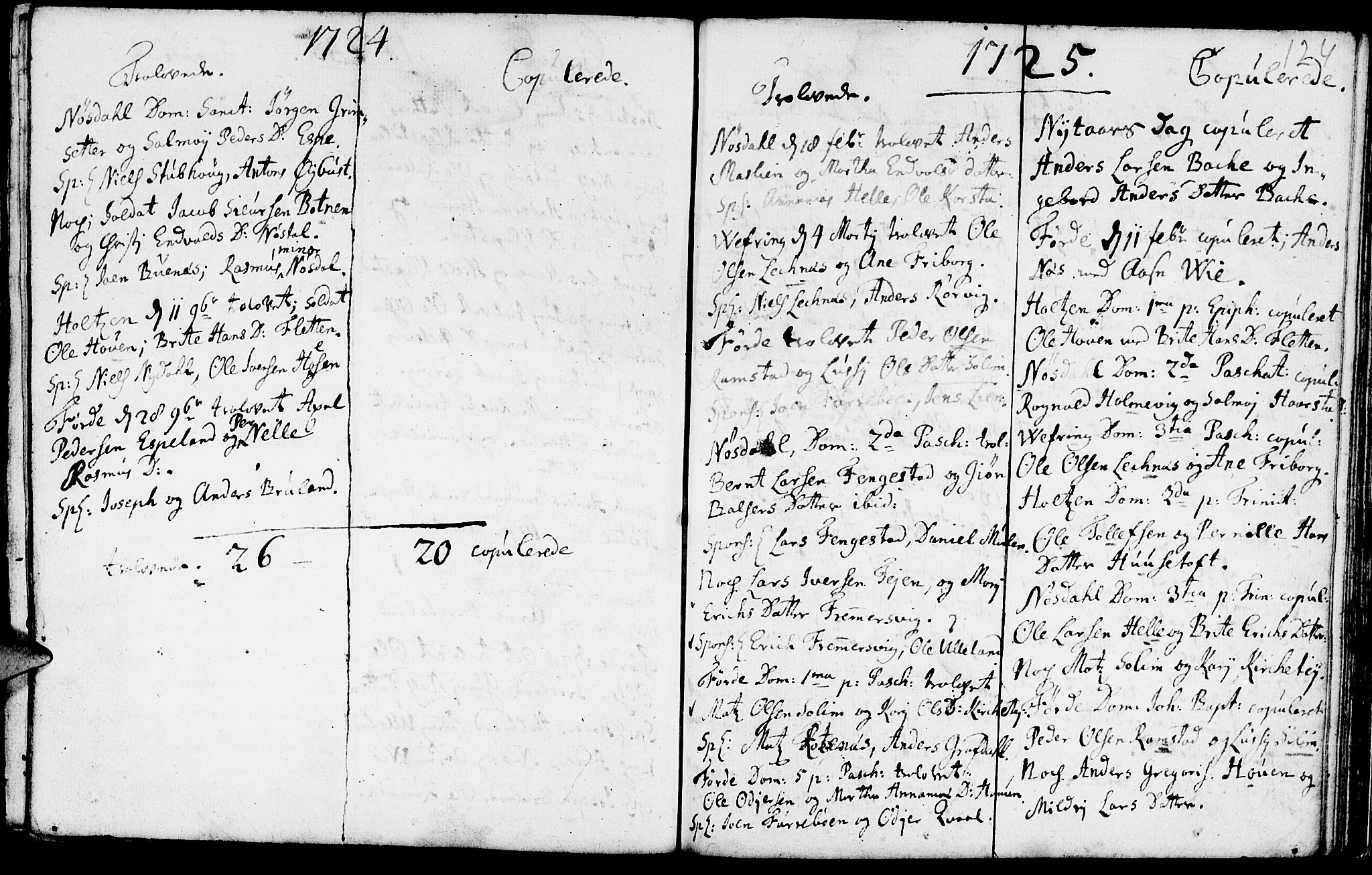 Førde sokneprestembete, SAB/A-79901/H/Haa/Haaa/L0001: Parish register (official) no. A 1, 1720-1727, p. 124