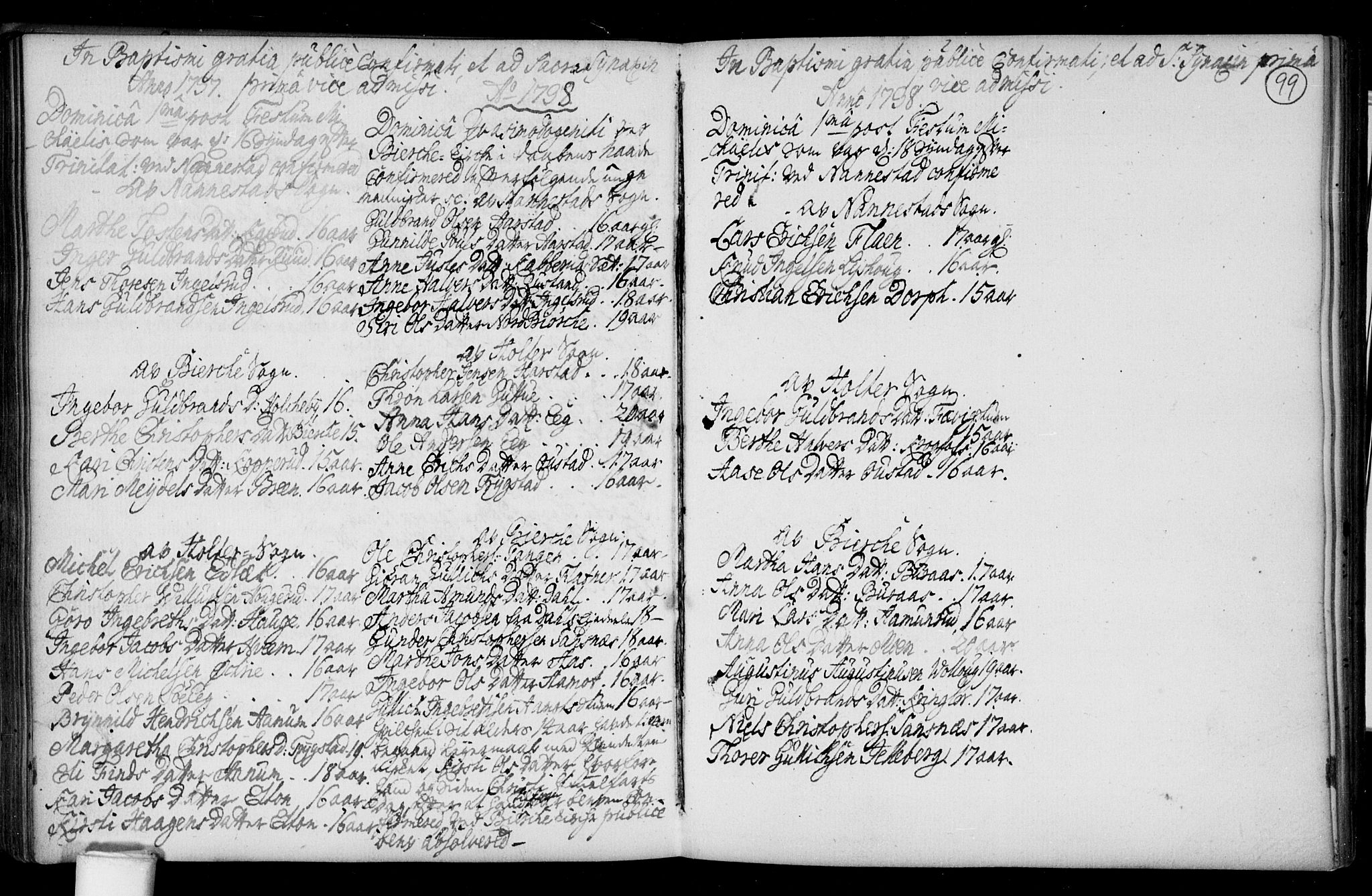 Nannestad prestekontor Kirkebøker, SAO/A-10414a/F/Fa/L0005: Parish register (official) no. I 5, 1729-1738, p. 99
