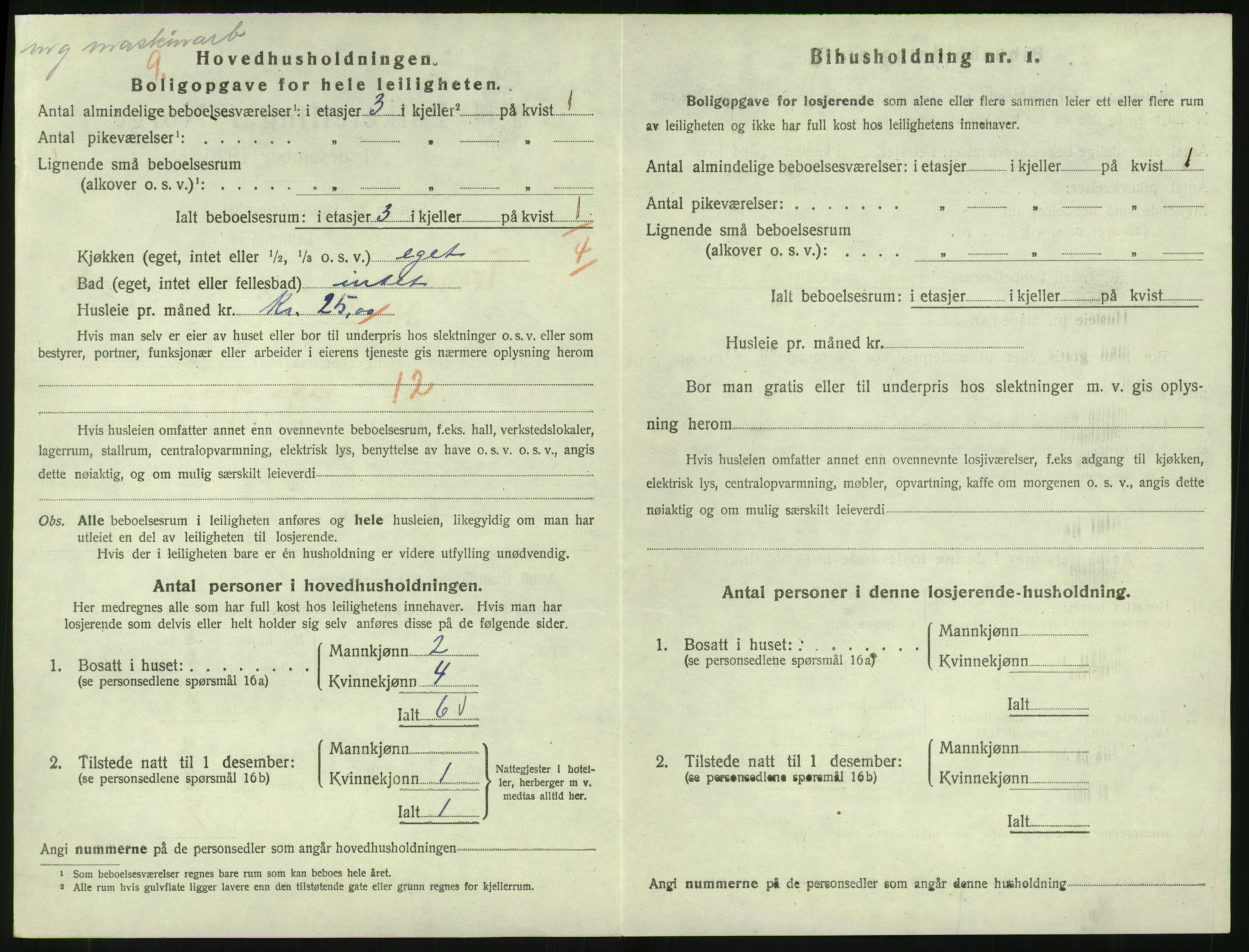 SAK, 1920 census for Tvedestrand, 1920, p. 1196