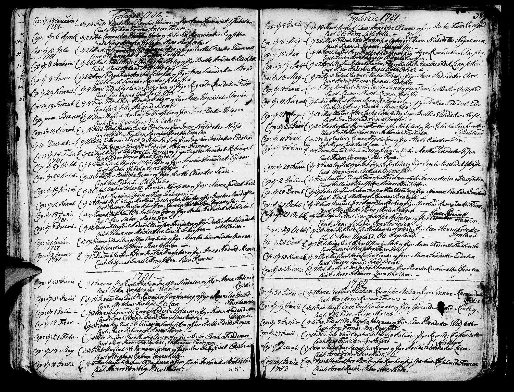 Innvik sokneprestembete, SAB/A-80501: Parish register (official) no. A 1, 1750-1816, p. 389