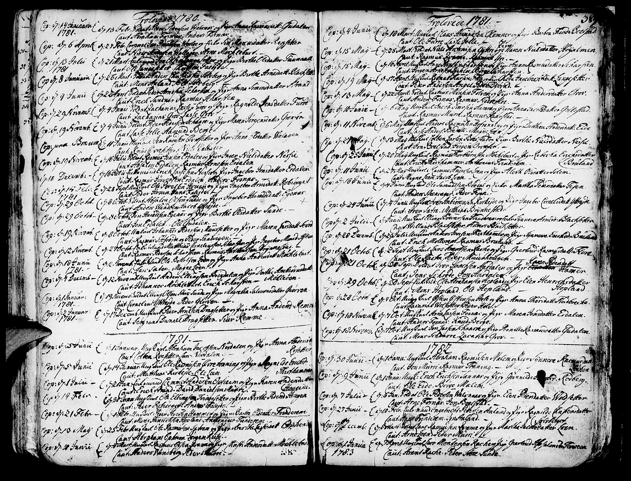 Innvik sokneprestembete, AV/SAB-A-80501: Parish register (official) no. A 1, 1750-1816, p. 389