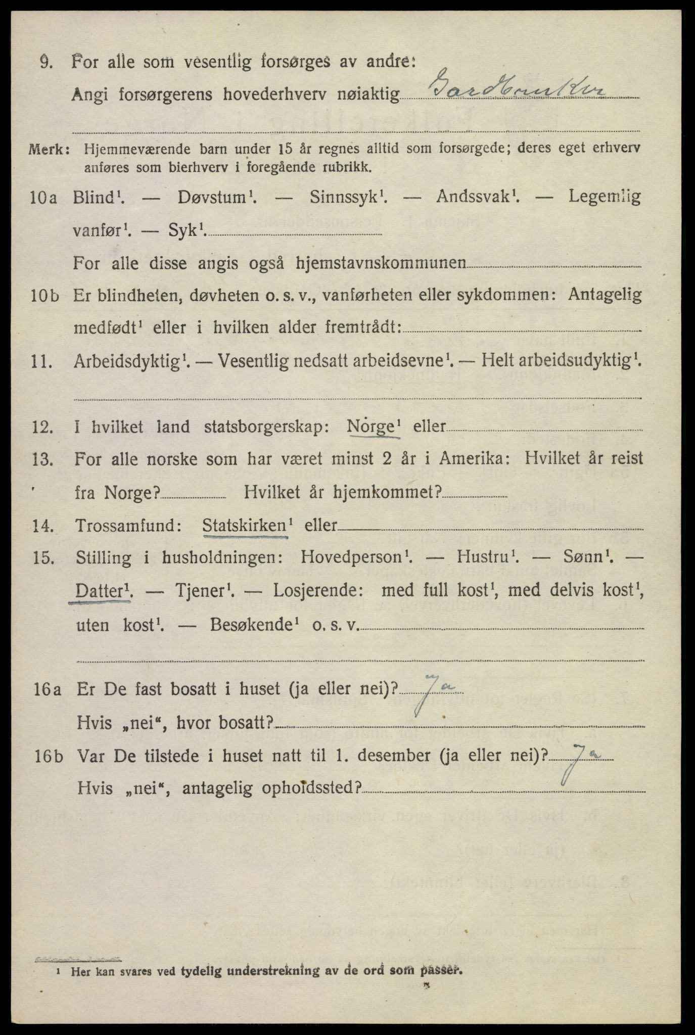 SAKO, 1920 census for Bø (Telemark), 1920, p. 4905