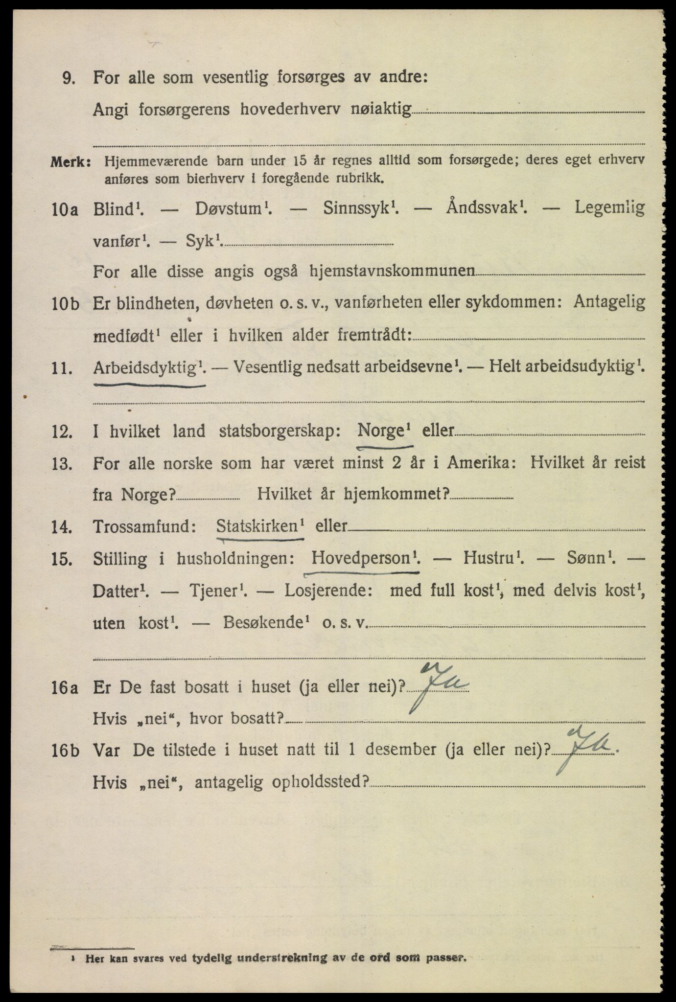 SAK, 1920 census for Sør-Audnedal, 1920, p. 6664