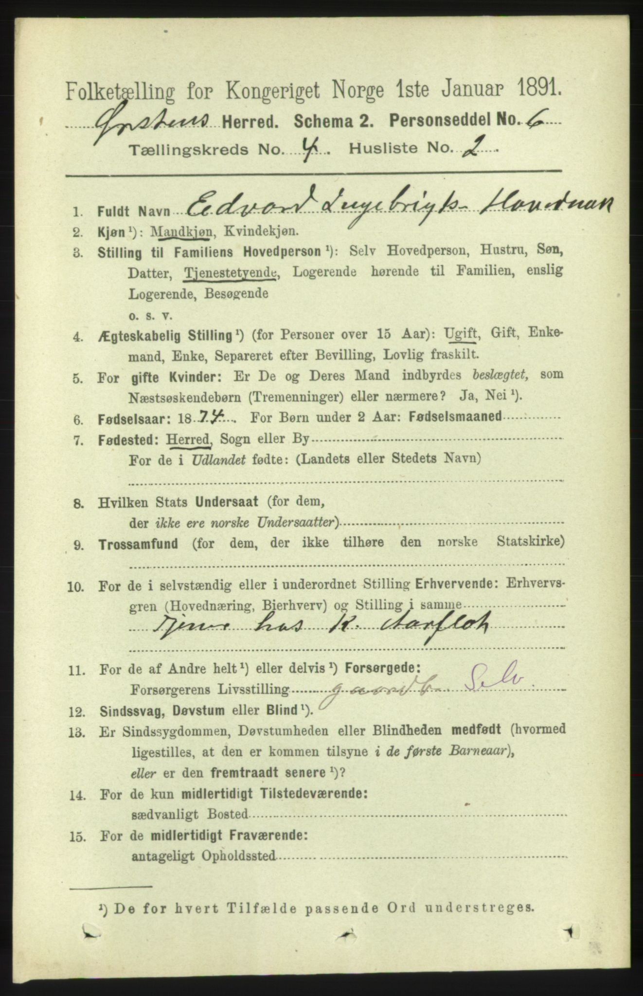 RA, 1891 census for 1520 Ørsta, 1891, p. 1688