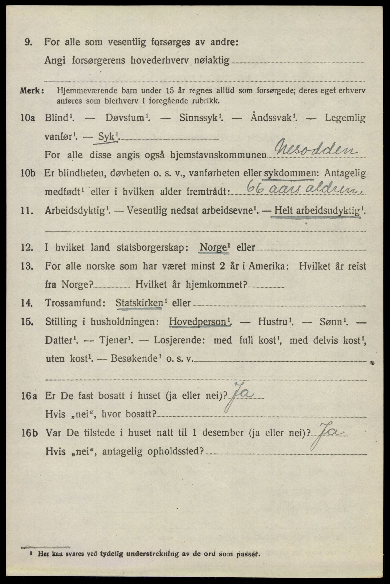 SAO, 1920 census for Nesodden, 1920, p. 6276