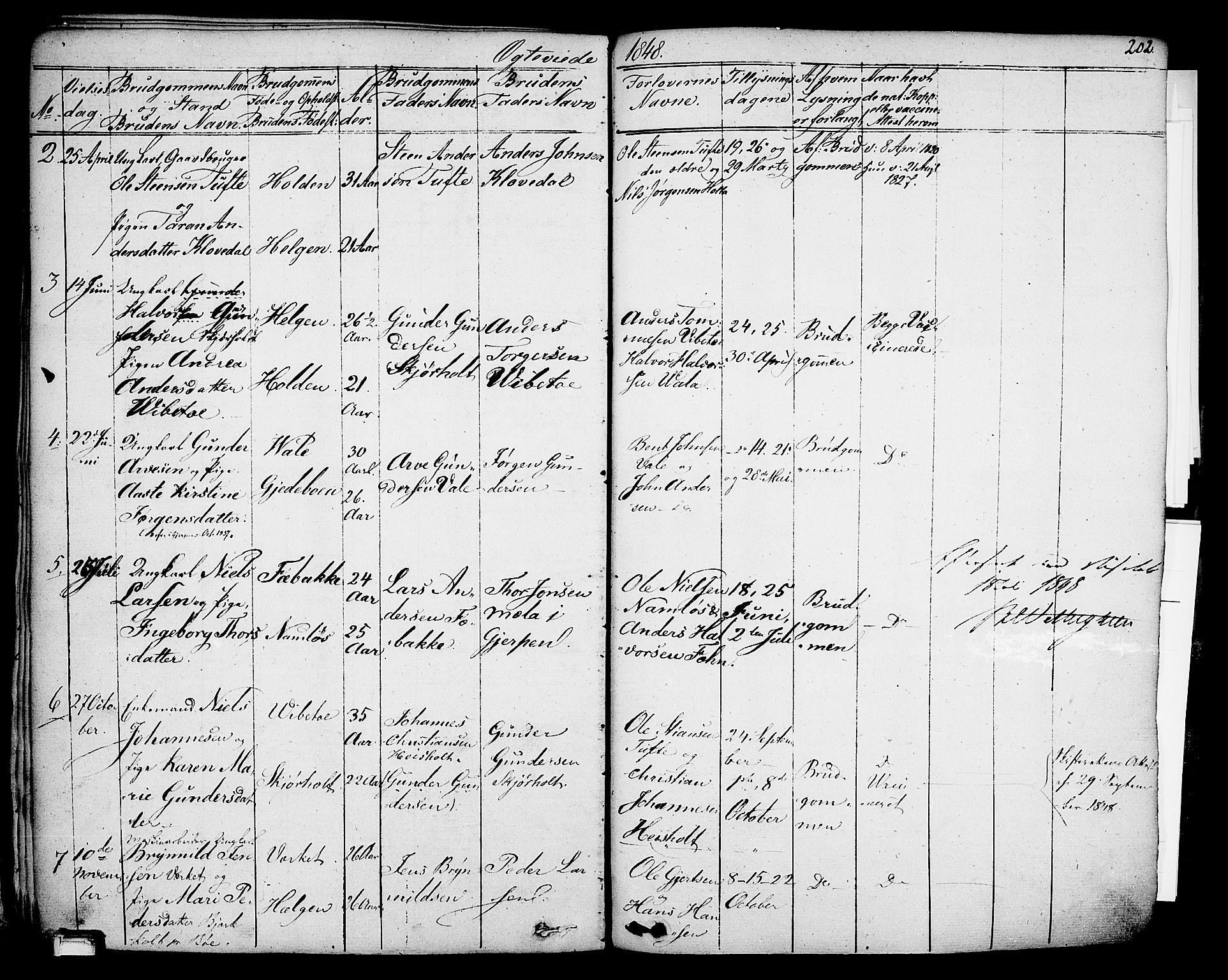 Holla kirkebøker, SAKO/A-272/F/Fa/L0004: Parish register (official) no. 4, 1830-1848, p. 202