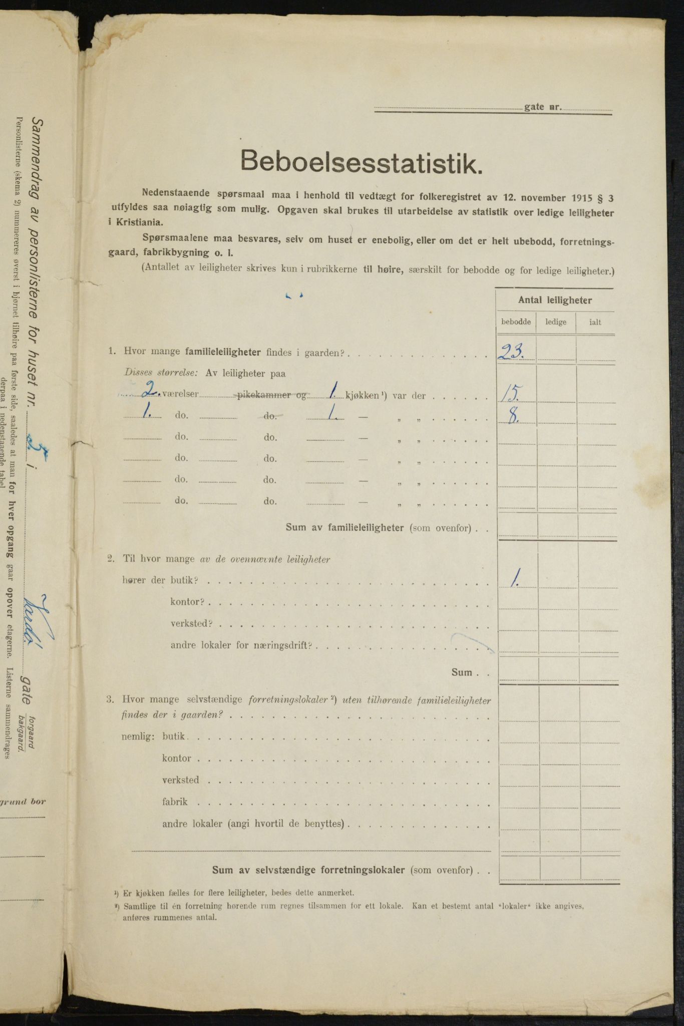 OBA, Municipal Census 1916 for Kristiania, 1916, p. 125659