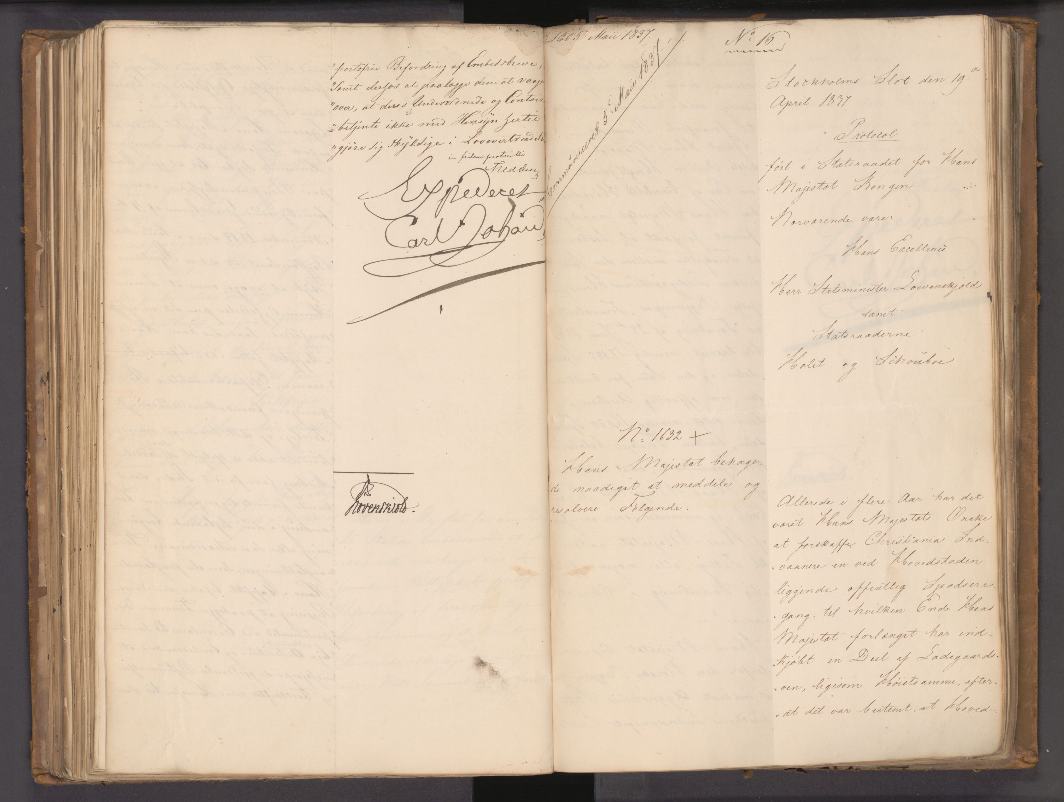 Statsrådssekretariatet, AV/RA-S-1001/A/Ab/L0044: Kgl. res. nr. 1193-1948, 1. halvår, 1837