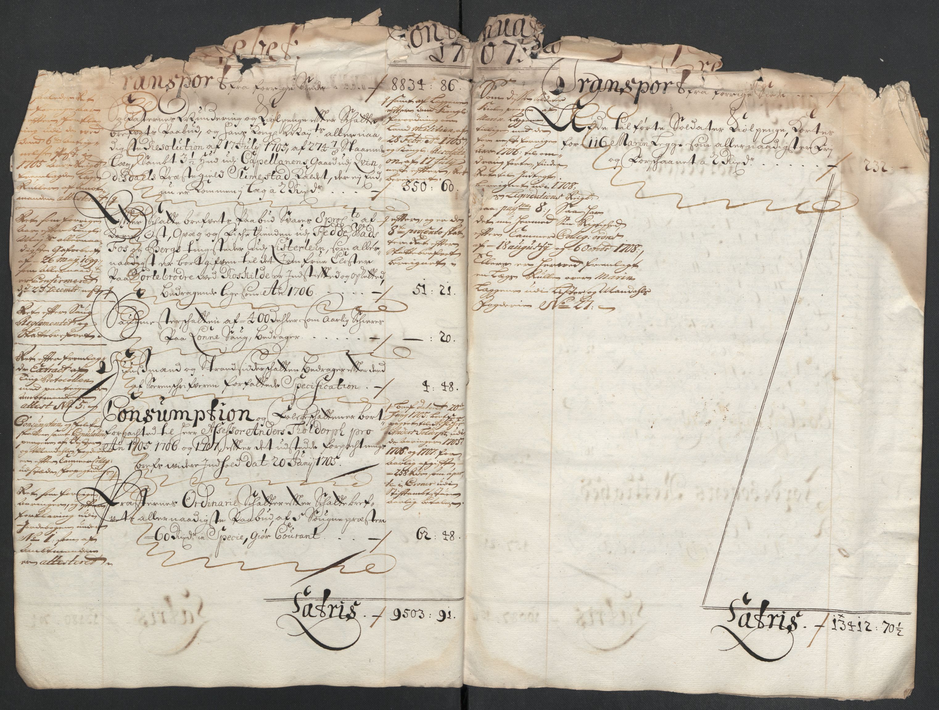 Rentekammeret inntil 1814, Reviderte regnskaper, Fogderegnskap, AV/RA-EA-4092/R43/L2551: Fogderegnskap Lista og Mandal, 1705-1709, p. 415