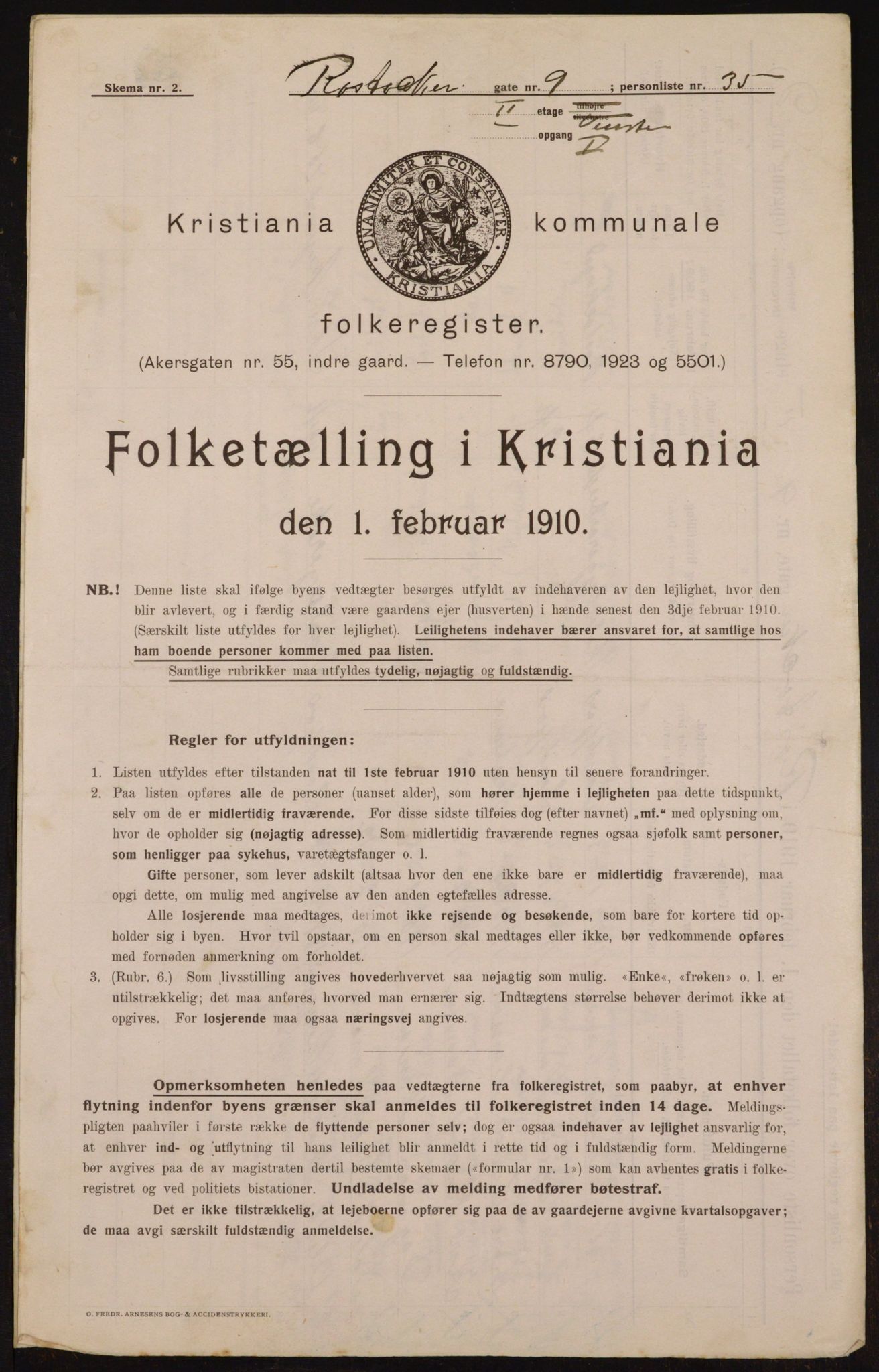 OBA, Municipal Census 1910 for Kristiania, 1910, p. 80973