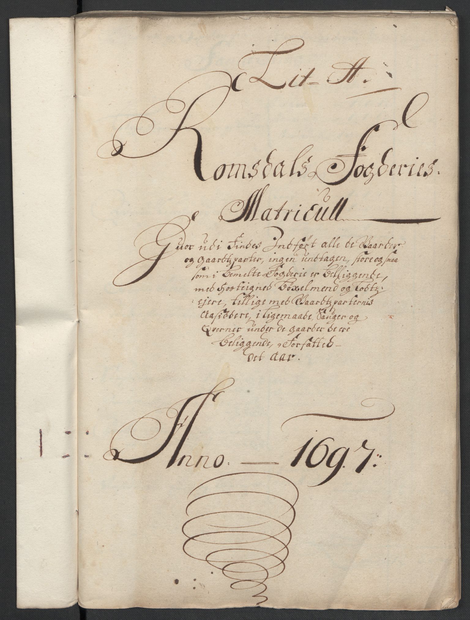 Rentekammeret inntil 1814, Reviderte regnskaper, Fogderegnskap, RA/EA-4092/R55/L3653: Fogderegnskap Romsdal, 1697-1698, p. 11