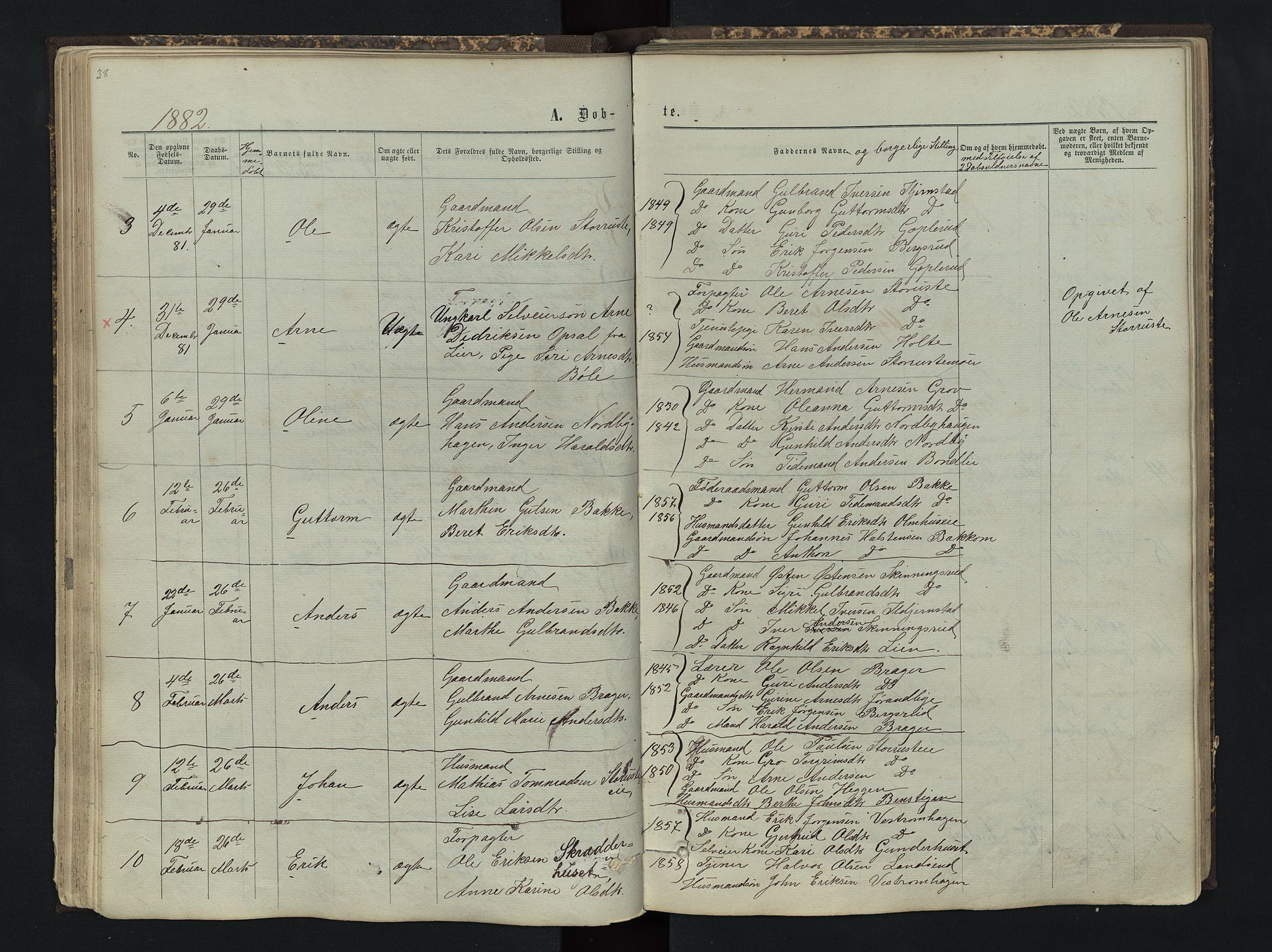 Sør-Aurdal prestekontor, AV/SAH-PREST-128/H/Ha/Hab/L0004: Parish register (copy) no. 4, 1865-1893, p. 38