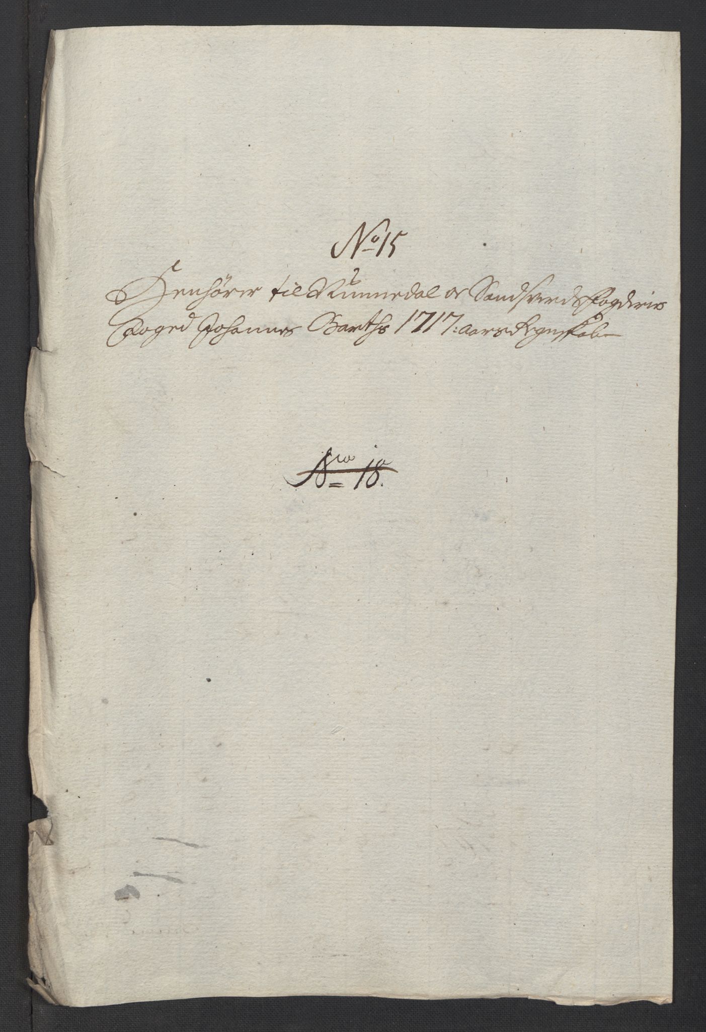 Rentekammeret inntil 1814, Reviderte regnskaper, Fogderegnskap, AV/RA-EA-4092/R24/L1593: Fogderegnskap Numedal og Sandsvær, 1717, p. 309