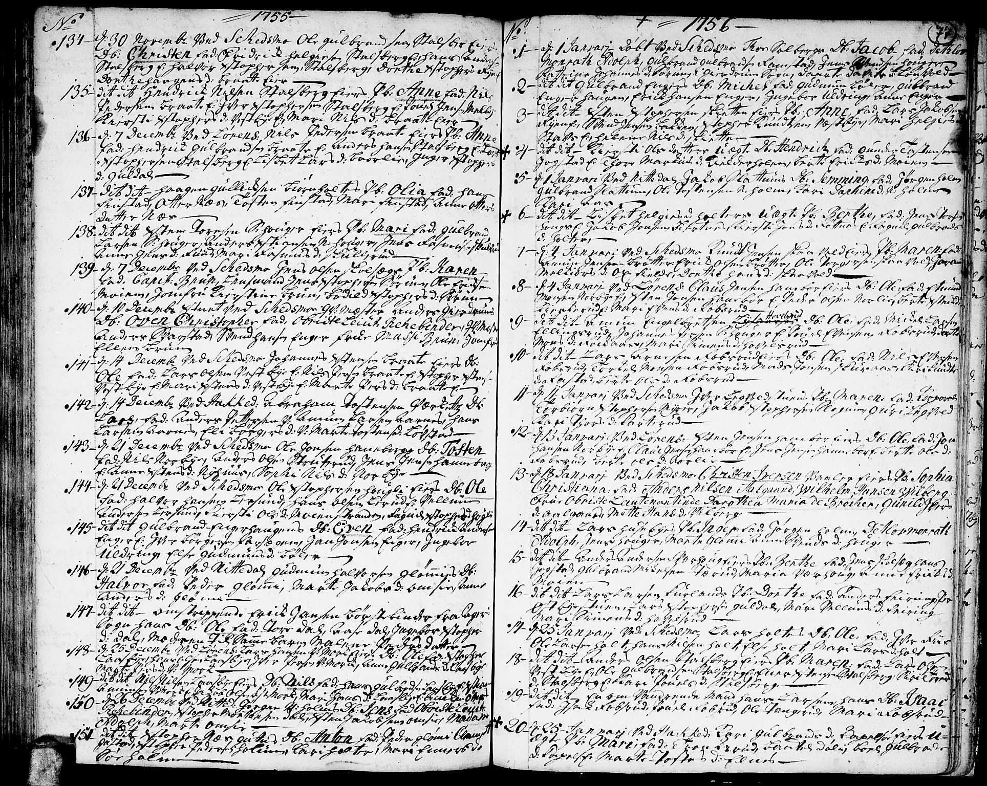 Skedsmo prestekontor Kirkebøker, SAO/A-10033a/F/Fa/L0003: Parish register (official) no. I 3, 1737-1759, p. 77