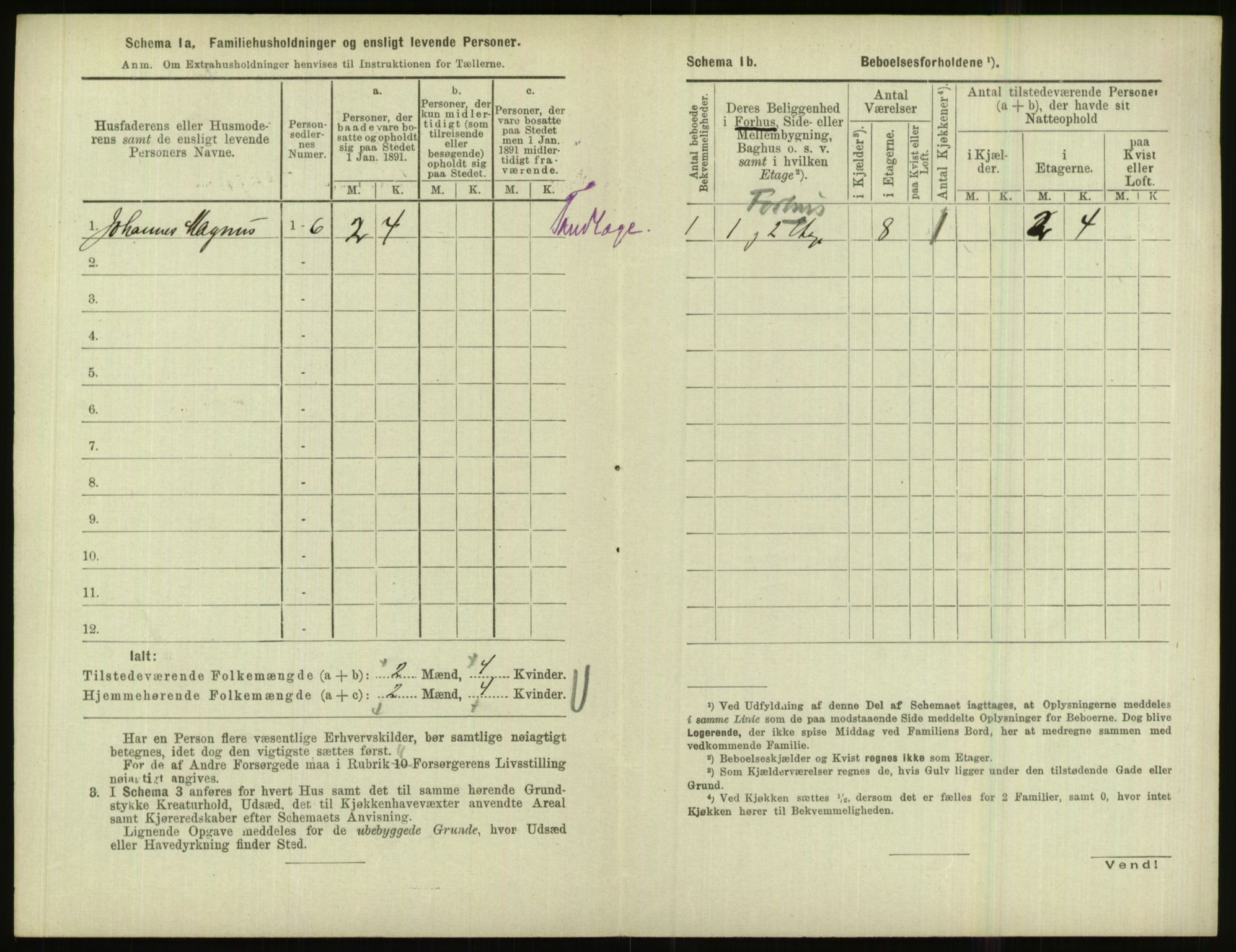 RA, 1891 census for 1001 Kristiansand, 1891, p. 1113