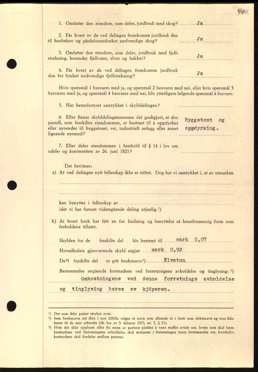 Nordmøre sorenskriveri, AV/SAT-A-4132/1/2/2Ca: Mortgage book no. A97, 1944-1944, Diary no: : 662/1944