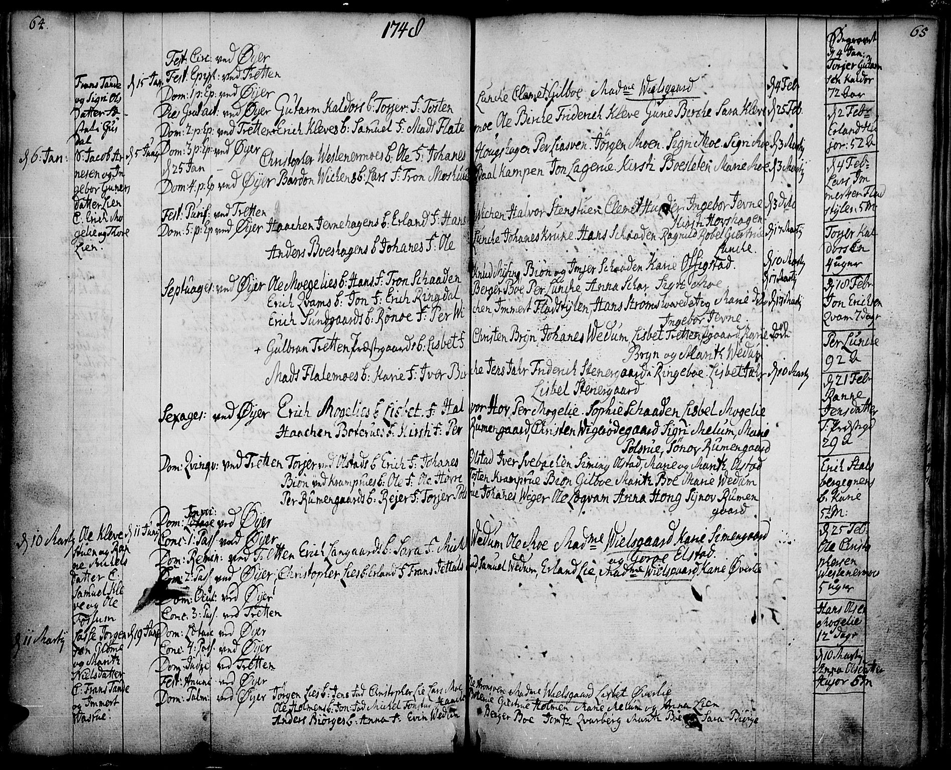 Øyer prestekontor, SAH/PREST-084/H/Ha/Haa/L0002: Parish register (official) no. 2, 1733-1784, p. 64-65