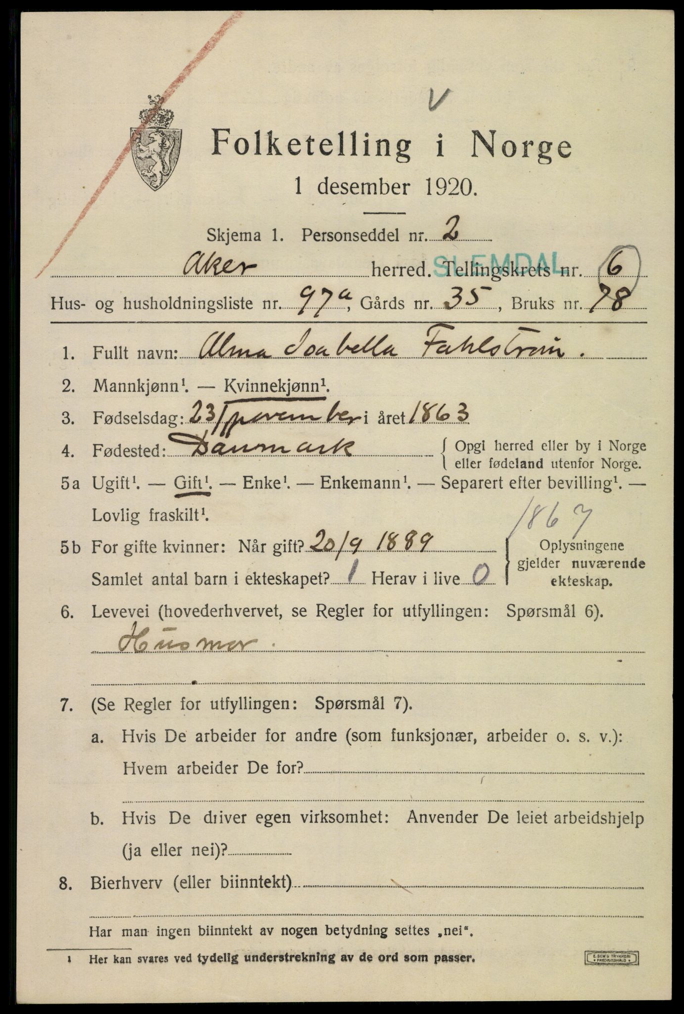 SAO, 1920 census for Aker, 1920, p. 36340