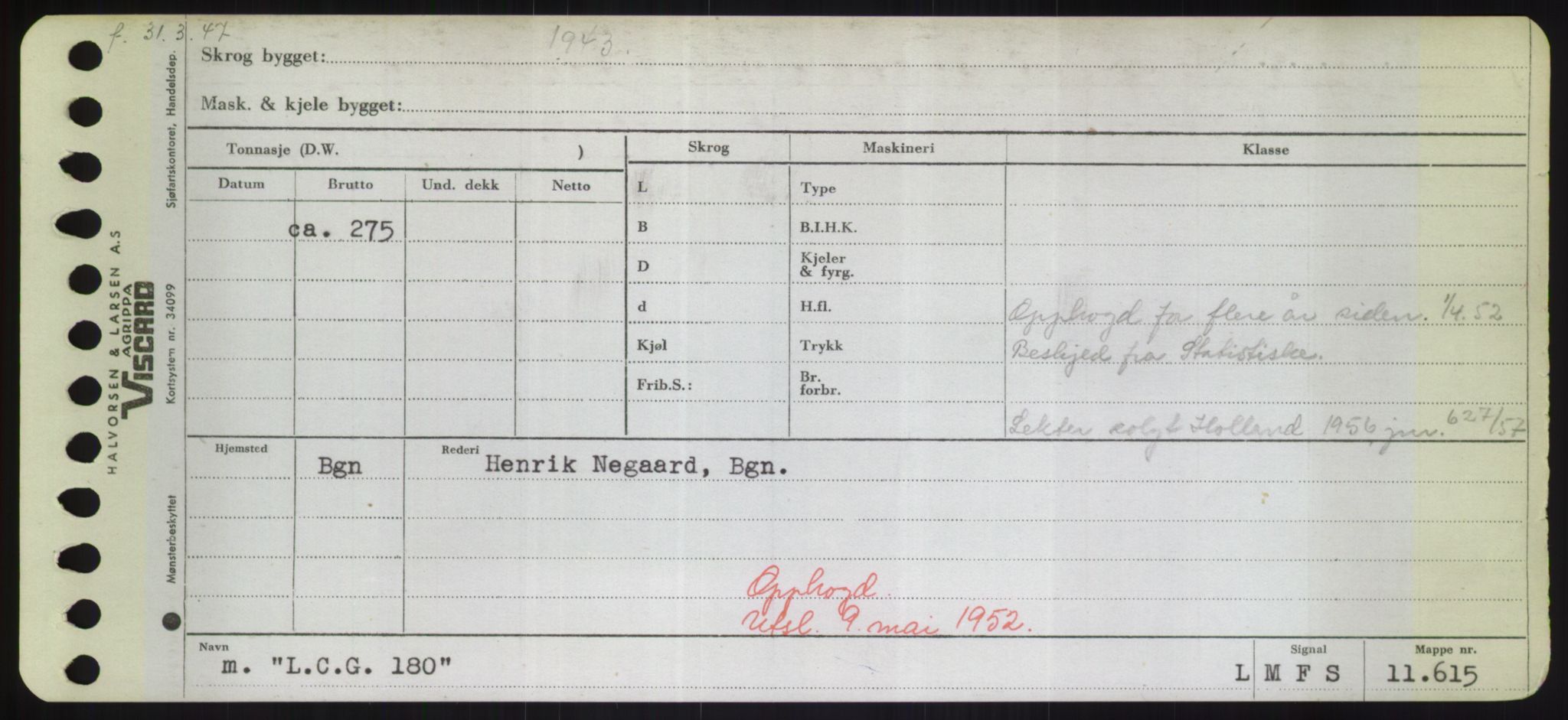 Sjøfartsdirektoratet med forløpere, Skipsmålingen, AV/RA-S-1627/H/Hd/L0022: Fartøy, L-Lia, p. 9