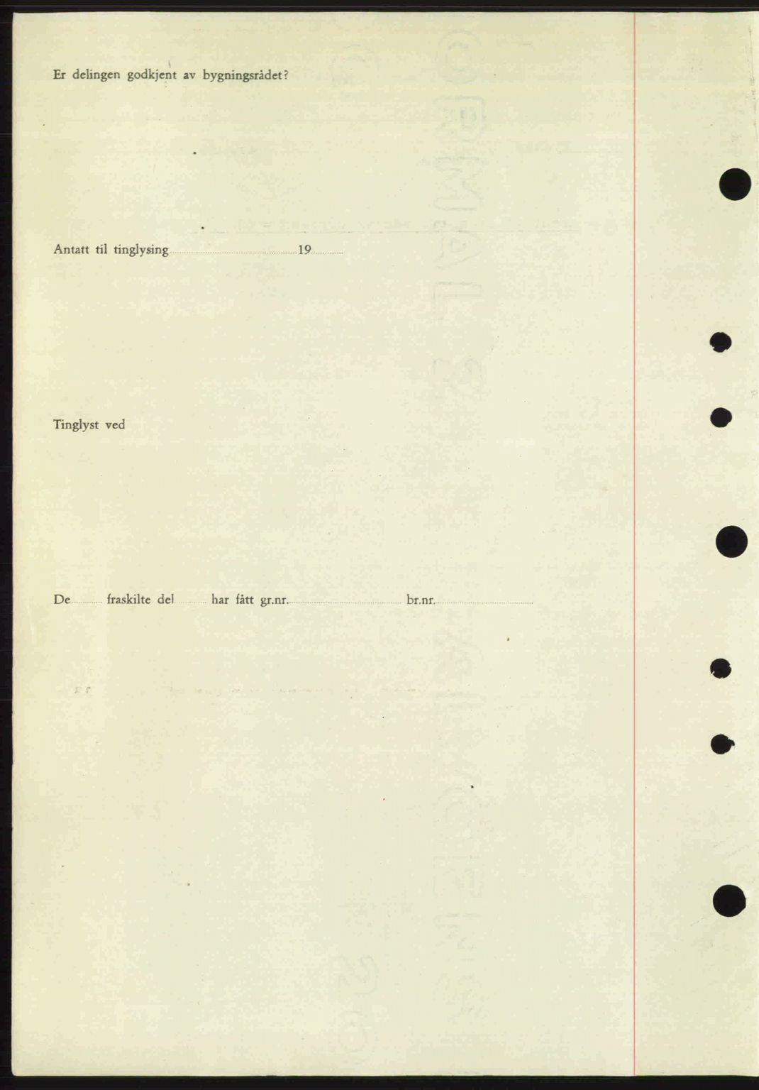 Nordre Sunnmøre sorenskriveri, AV/SAT-A-0006/1/2/2C/2Ca: Mortgage book no. A24, 1947-1947, Diary no: : 968/1947