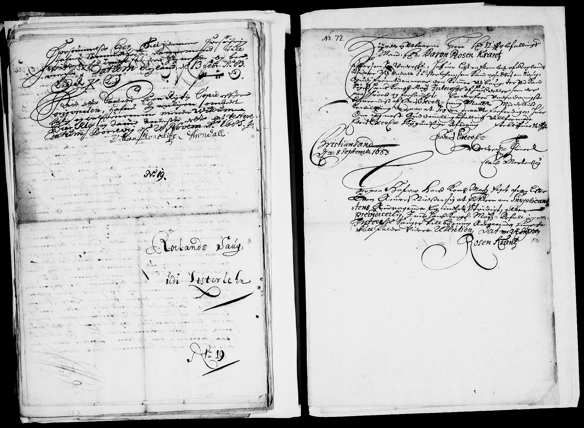 Danske Kanselli, Skapsaker, AV/RA-EA-4061/F/L0068: Skap 14, pakke 340A, 1685-1686, p. 127