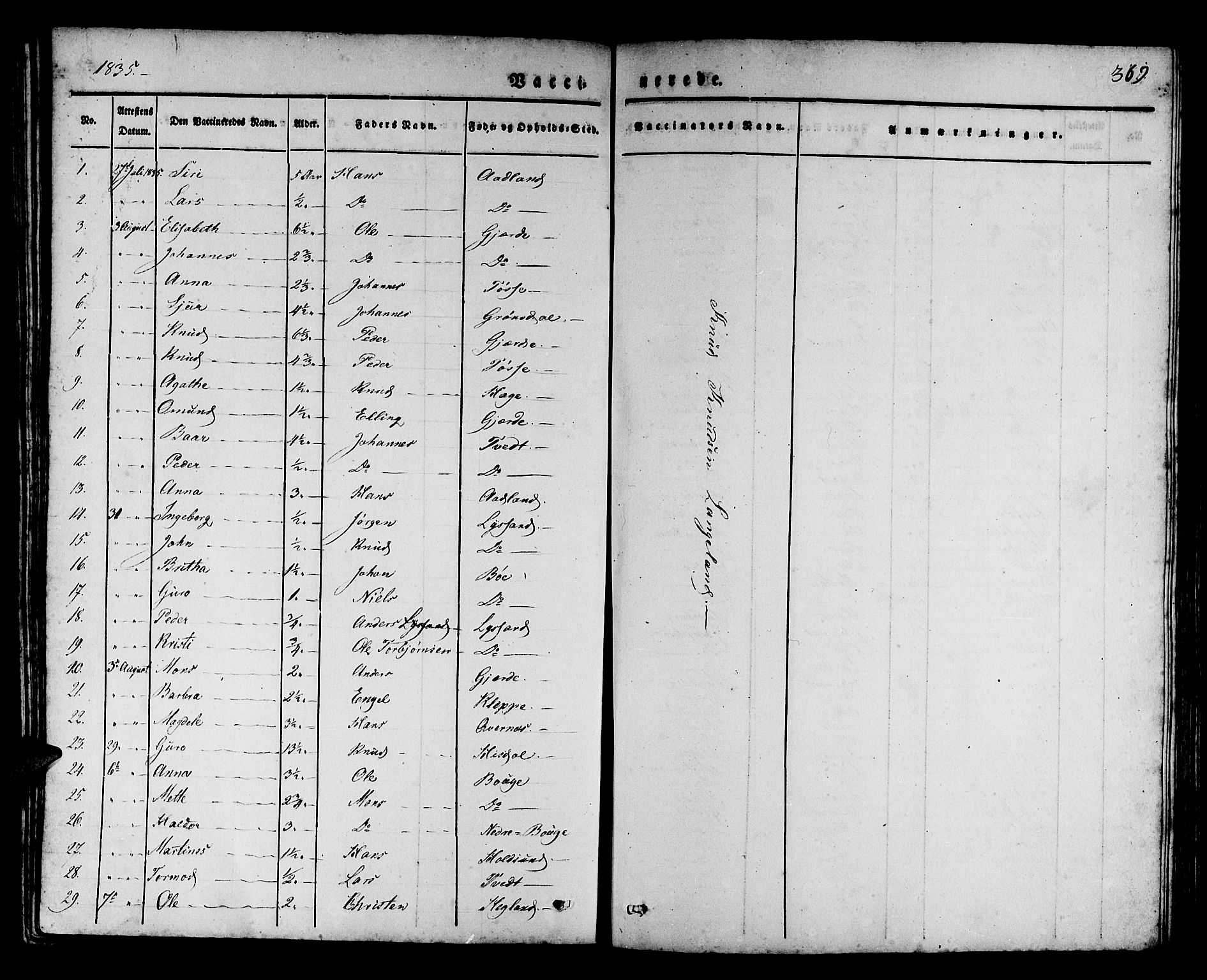 Os sokneprestembete, AV/SAB-A-99929: Parish register (official) no. A 14, 1826-1839, p. 369