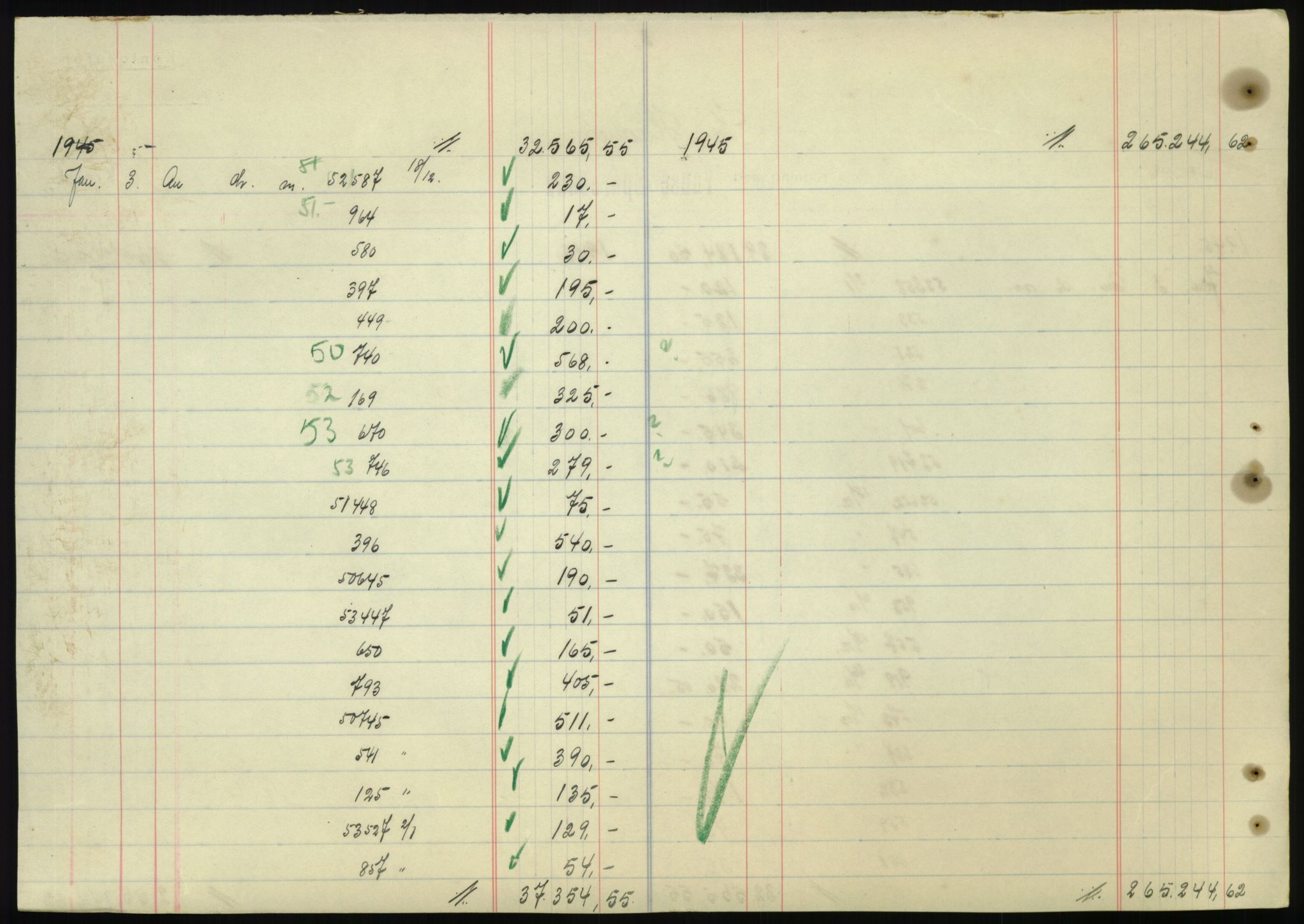 Forsvarsdepartementet, 10. kontor / Oppgjørskontoret, AV/RA-RAFA-1225/D/Db/L0180: Lista oppgjørskontor, 1942-1952, p. 1992