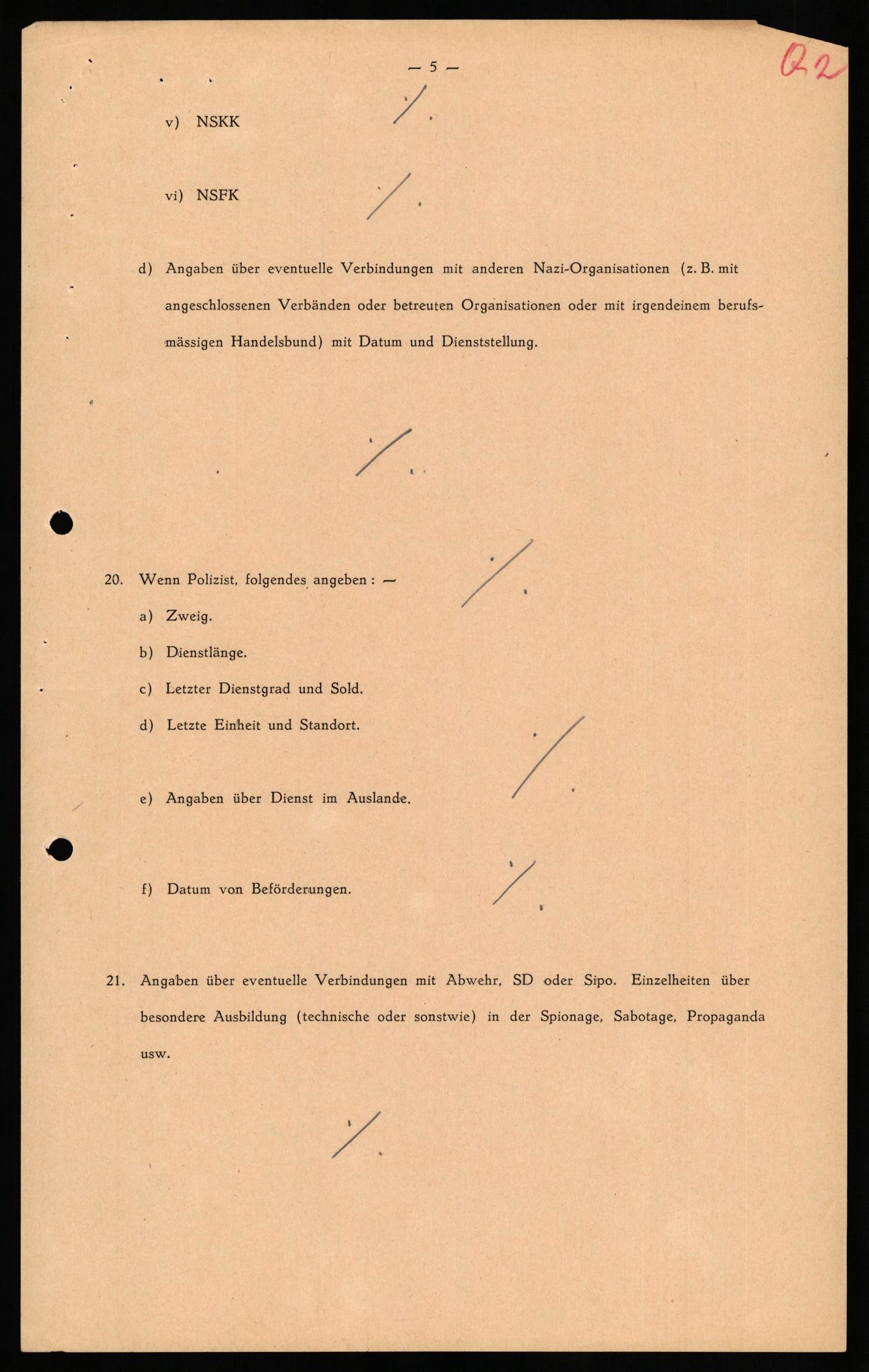 Forsvaret, Forsvarets overkommando II, AV/RA-RAFA-3915/D/Db/L0026: CI Questionaires. Tyske okkupasjonsstyrker i Norge. Tyskere., 1945-1946, p. 481