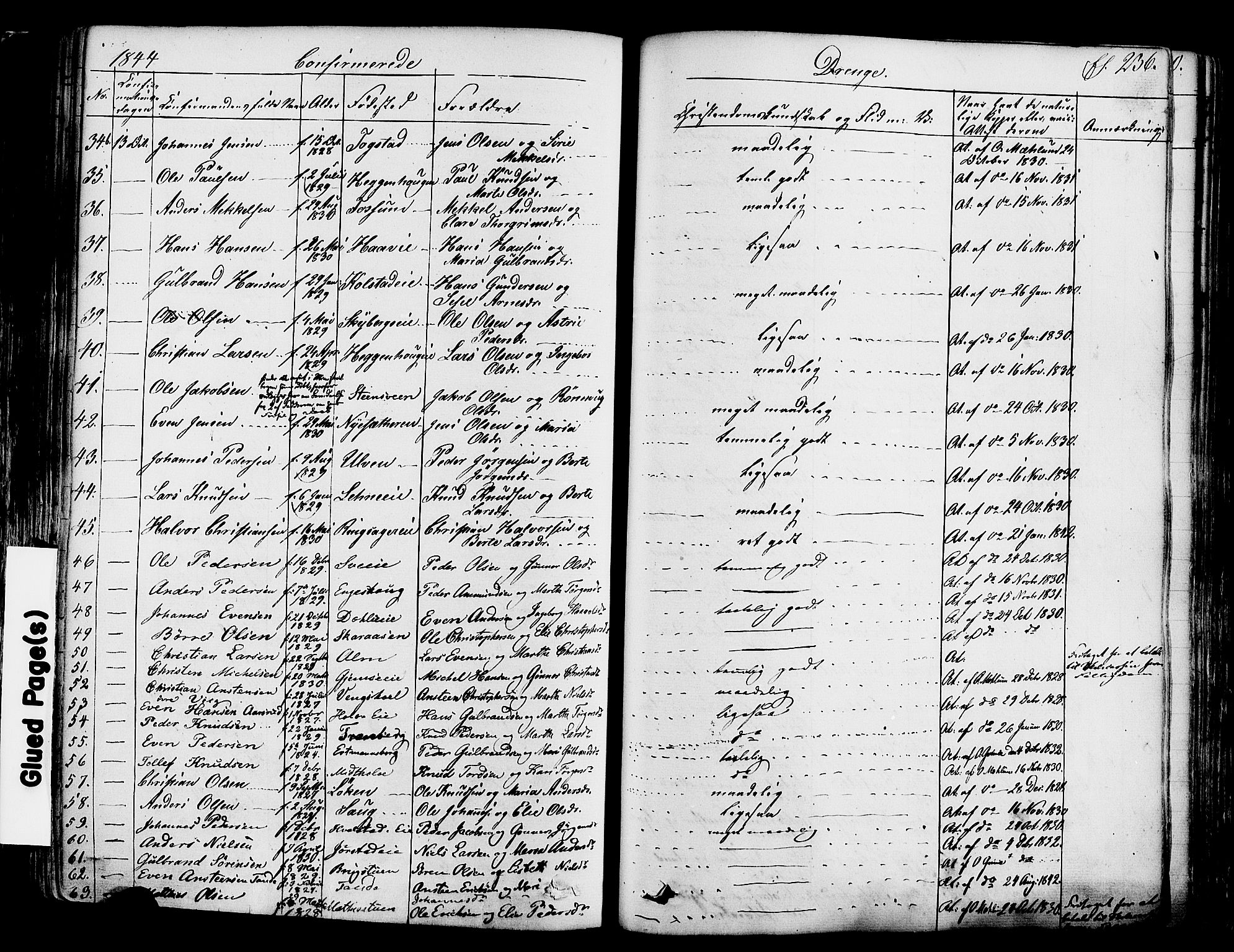 Ringsaker prestekontor, AV/SAH-PREST-014/K/Ka/L0008: Parish register (official) no. 8, 1837-1850, p. 236